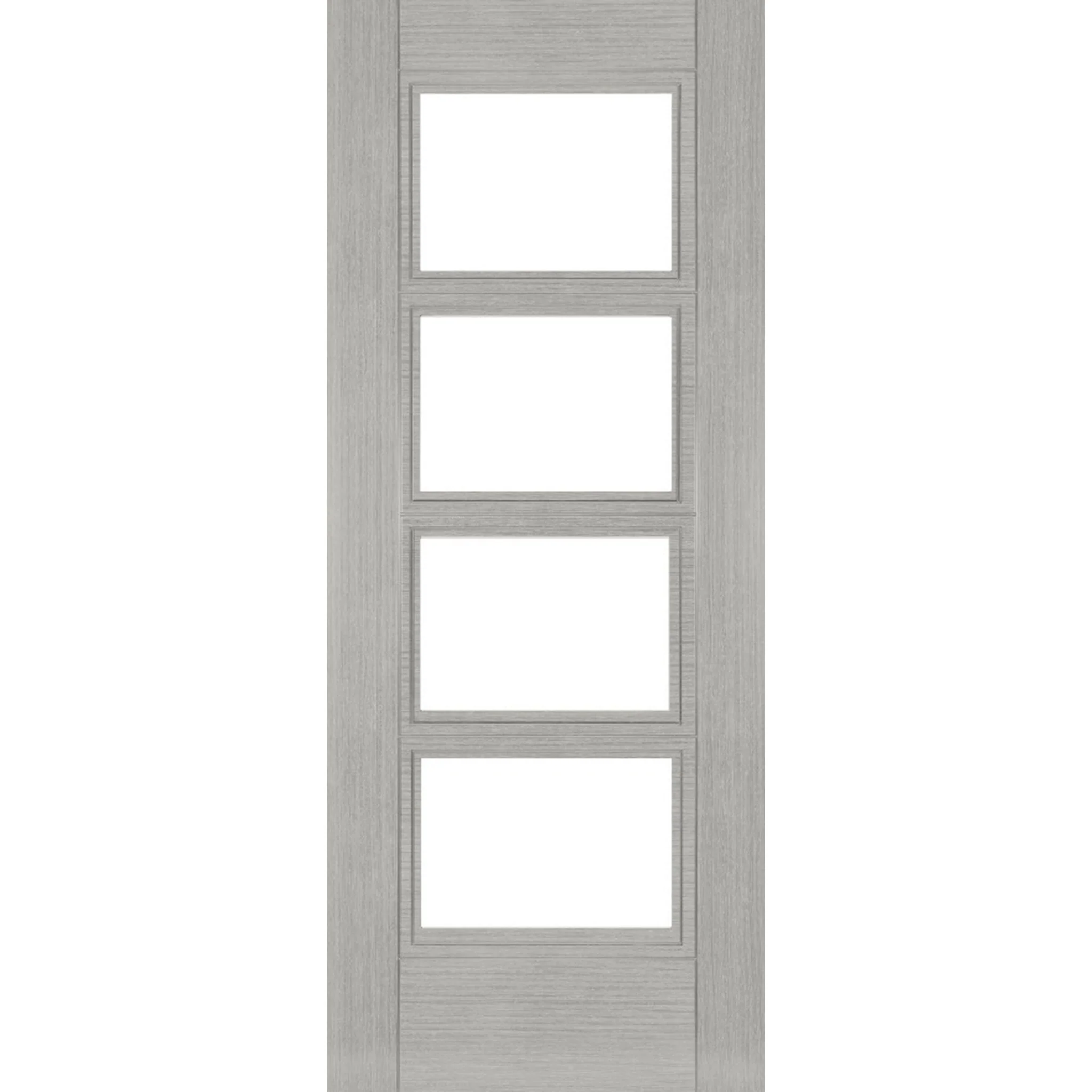 Montreal Glazed Prefinished Light Grey Ash Fire Door