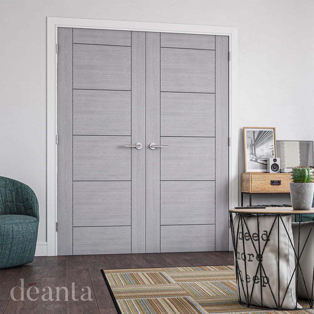 Montreal Prefinished Light Grey Ash Door - Image 3