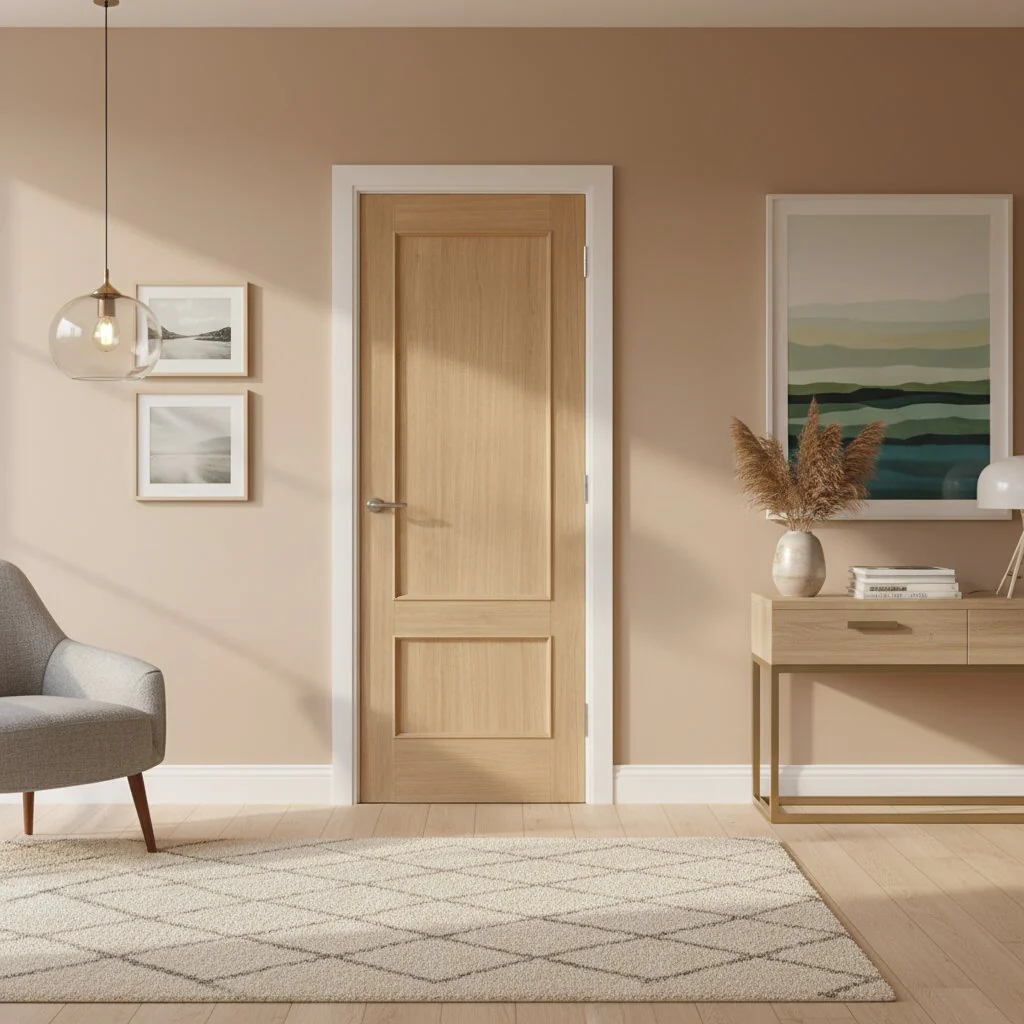 Murcia Prefinished Oak 2 Panel Internal Door - Image 2