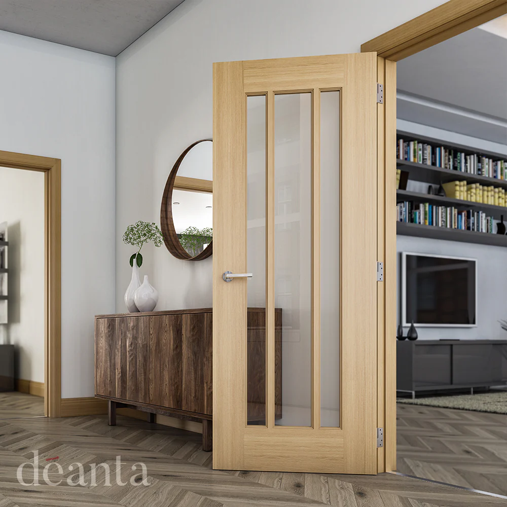 Norwich Modern Glazed Oak Door - Image 3