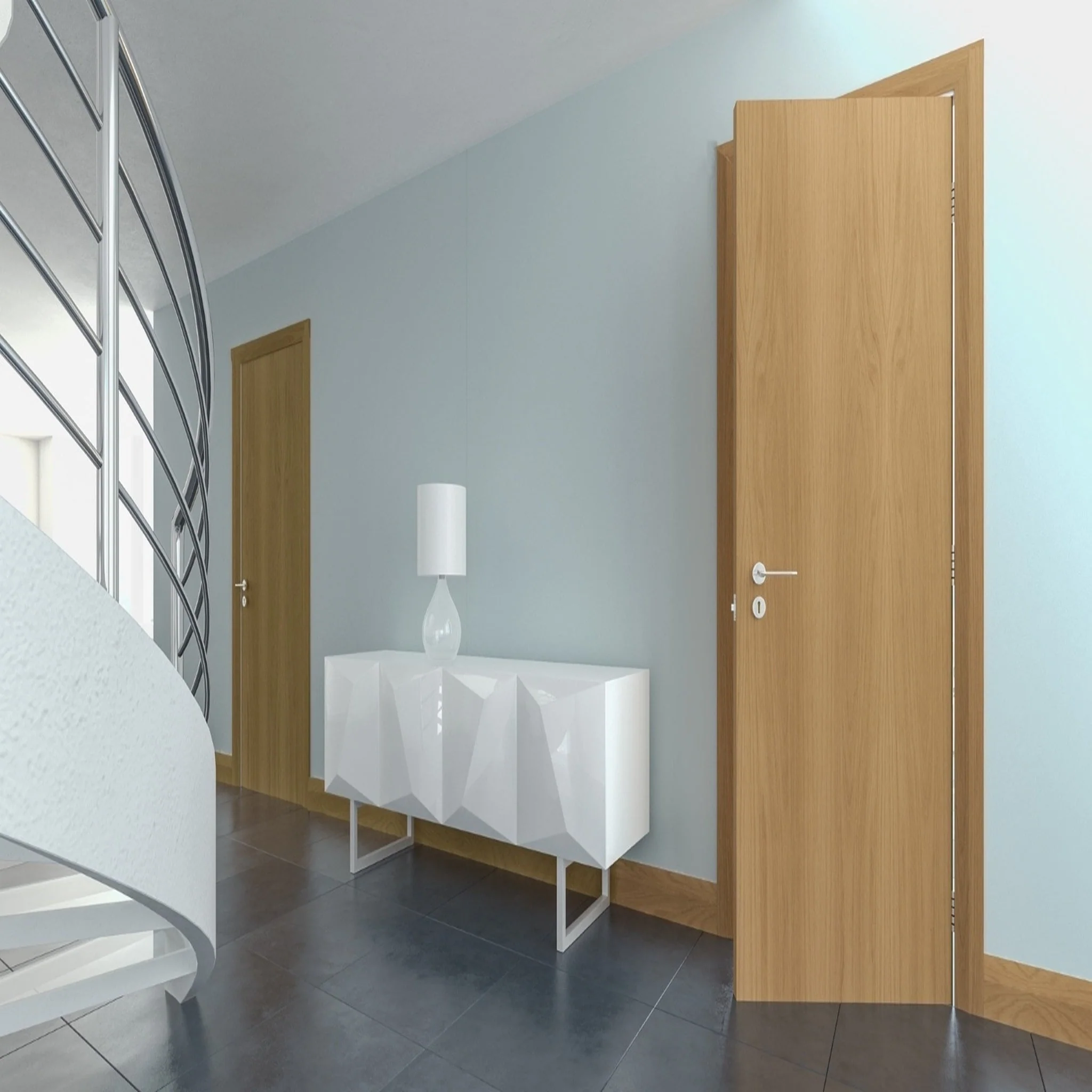 Oak Prefinished Internal Flush FD30 Fire Door - Image 2