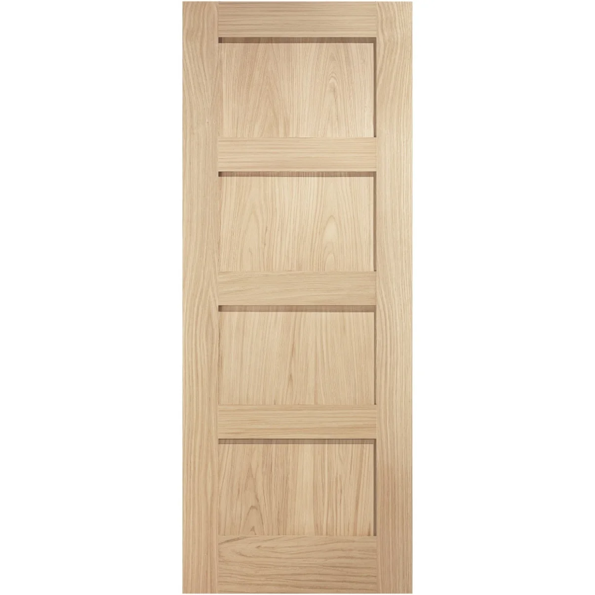 Oak Shaker 4 Panel Unfinished Internal Door