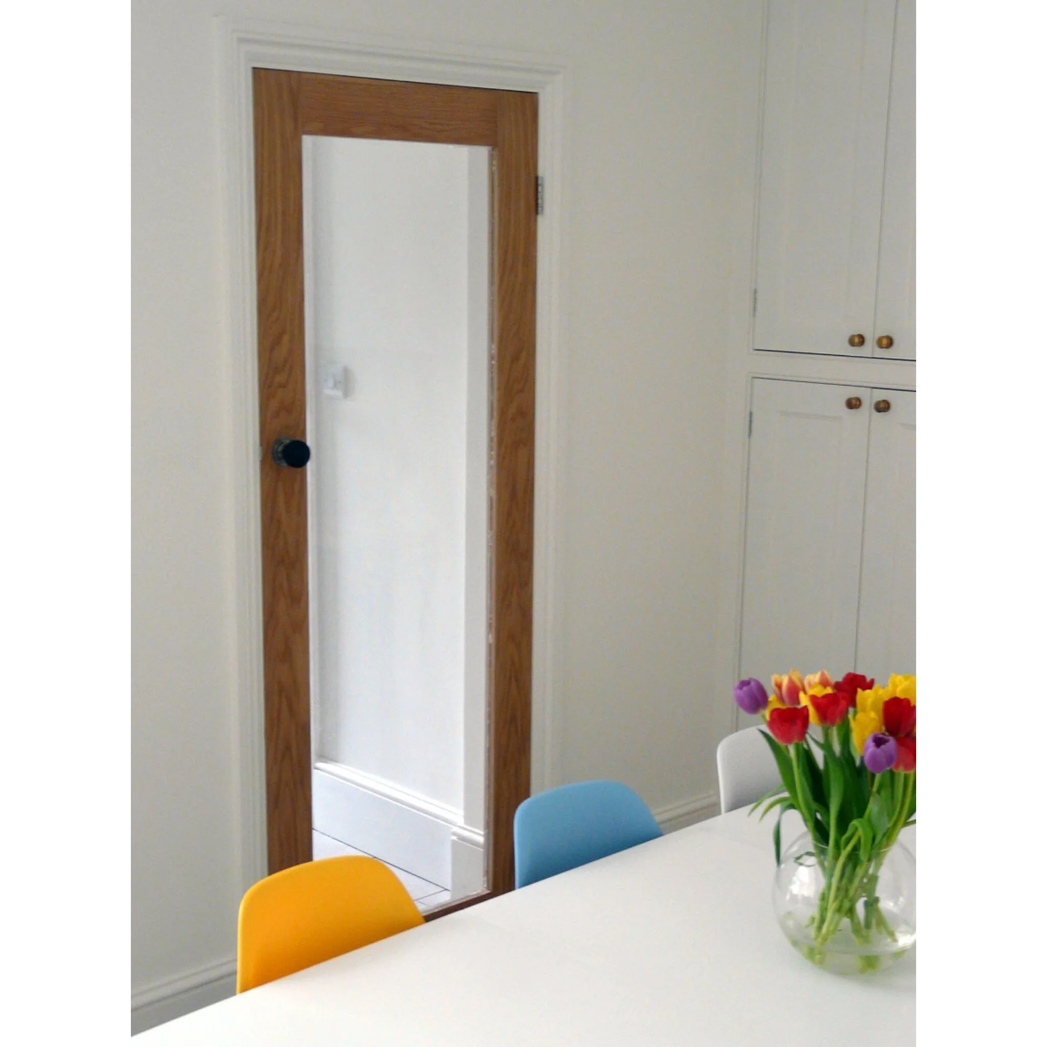 Oak Veneer 1 Light Glazed Internal French Door - Image 3