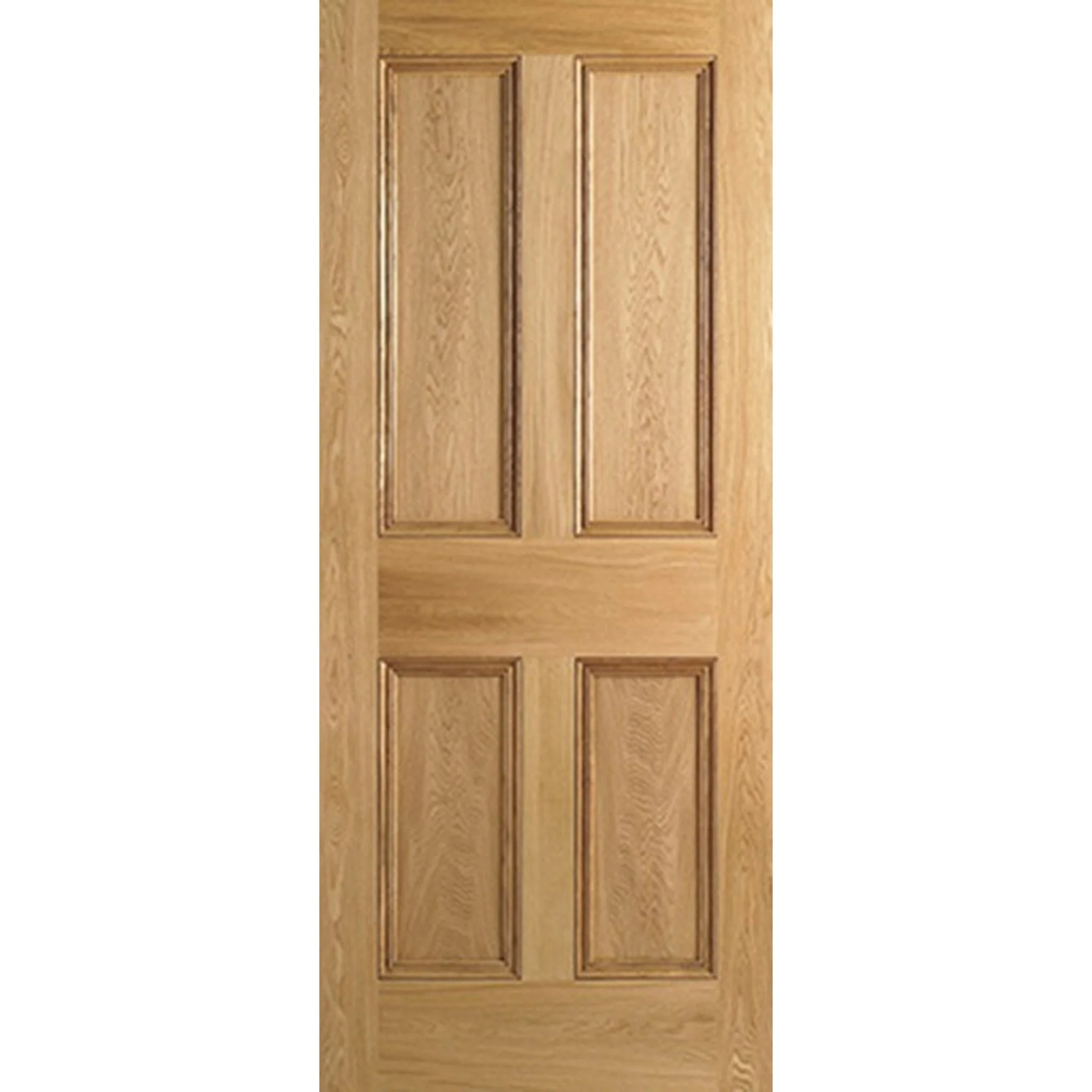 Oak Veneer 4 Flat Panel Internal Door