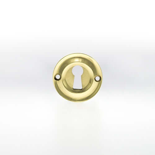 Old English Solid Brass Key Escutcheon Pair - Image 13