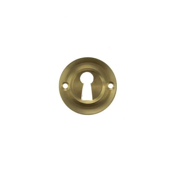 Old English Solid Brass Key Escutcheon Pair - Image 16