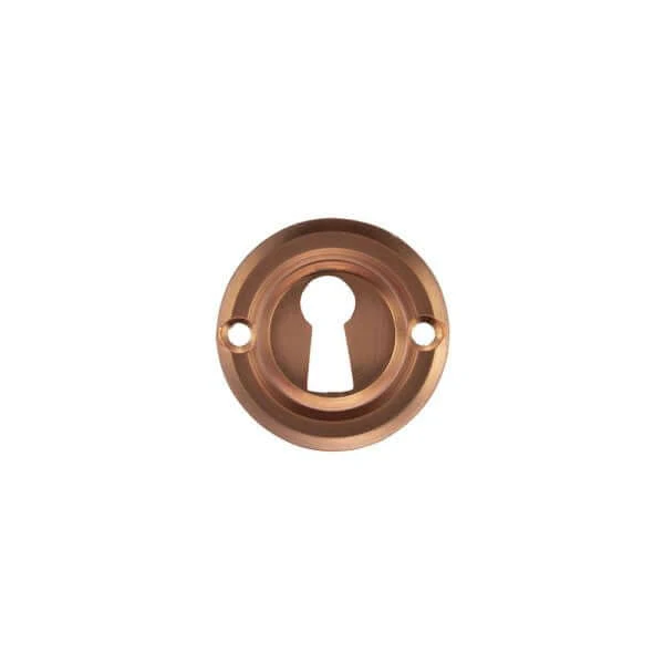 Old English Solid Brass Key Escutcheon Pair - Image 4