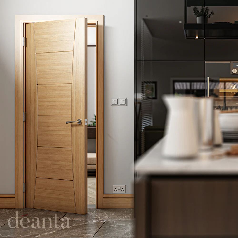 Pamplona Prefinished Oak Fire Door - Image 3