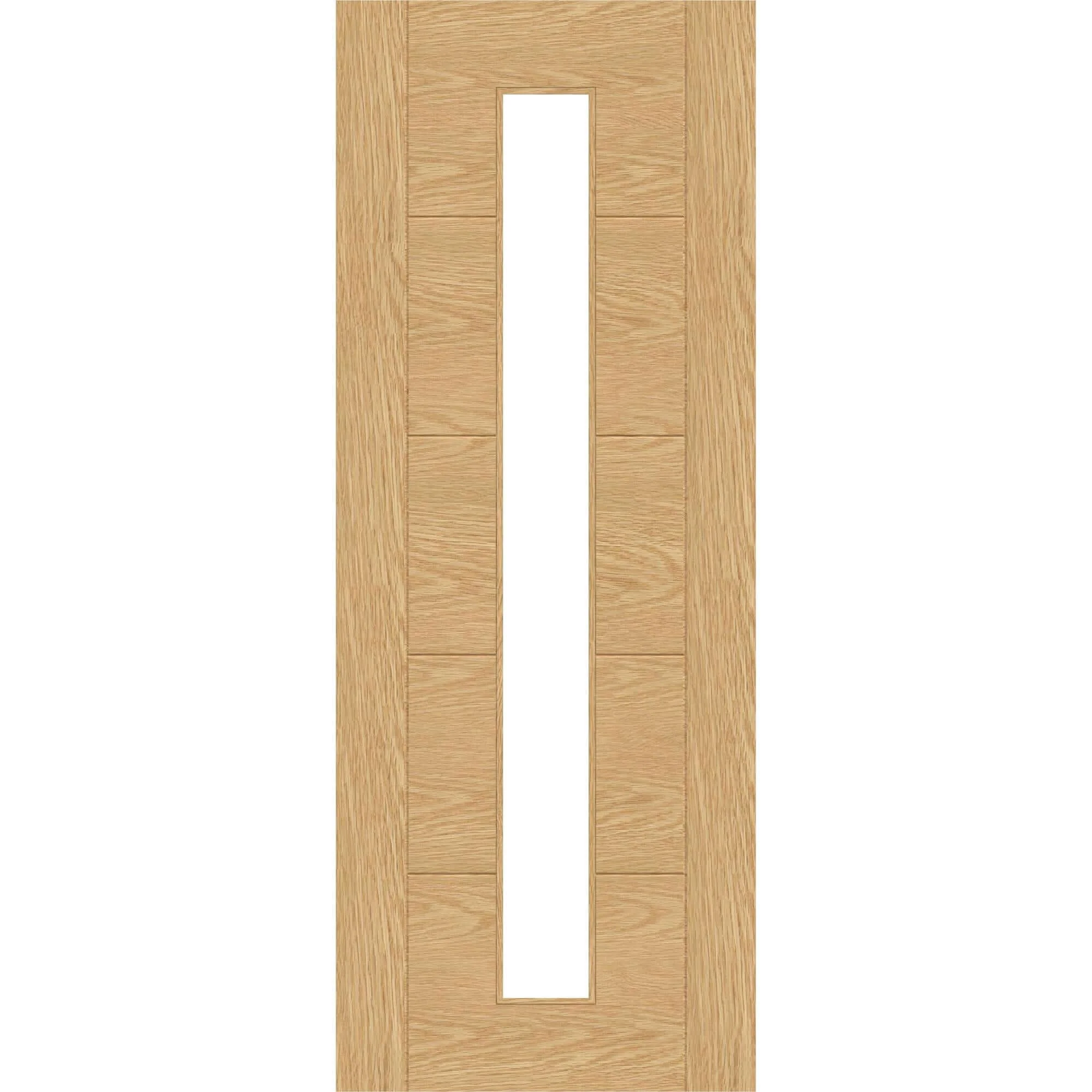 Parma Flush Oak Internal Glazed Door
