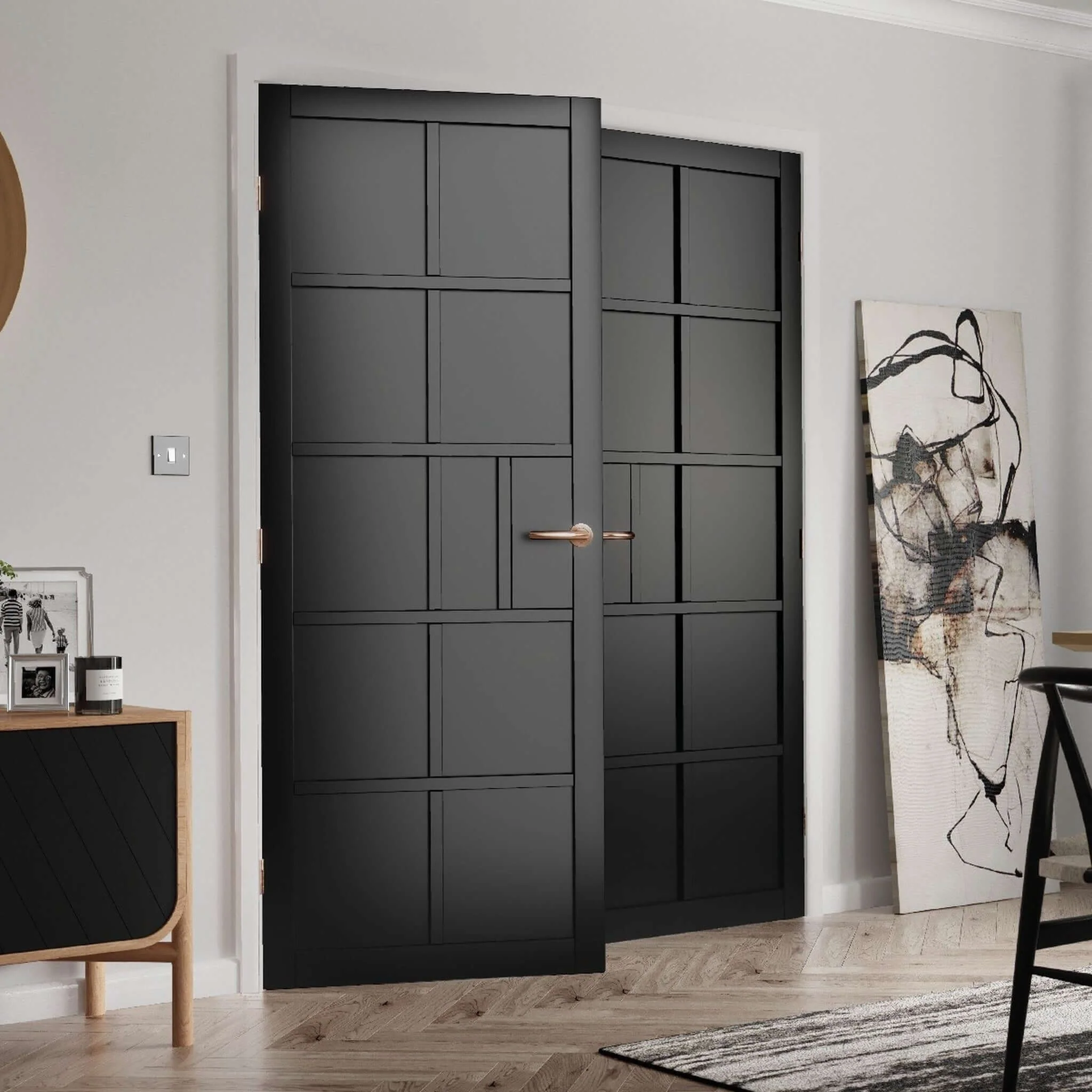 Plaza Black Prefinished Internal Door - Image 3