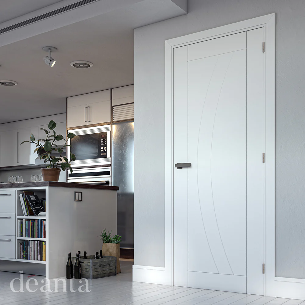 Ravello White Primed FD30 Fire Door - Image 3