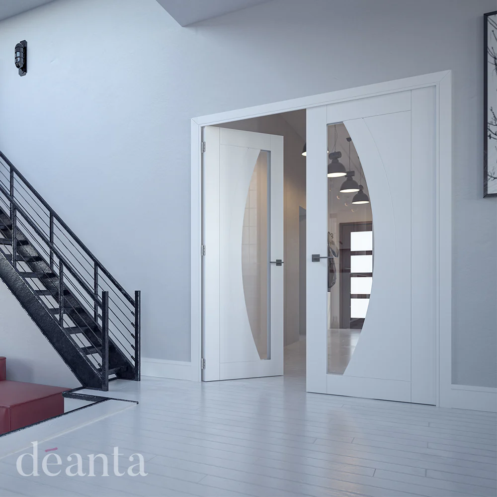 Ravello White Primed Glazed Door - Image 3