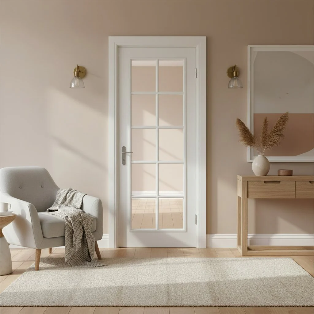 SA Clear Glazed 10L White Moulded Internal Door - Image 2