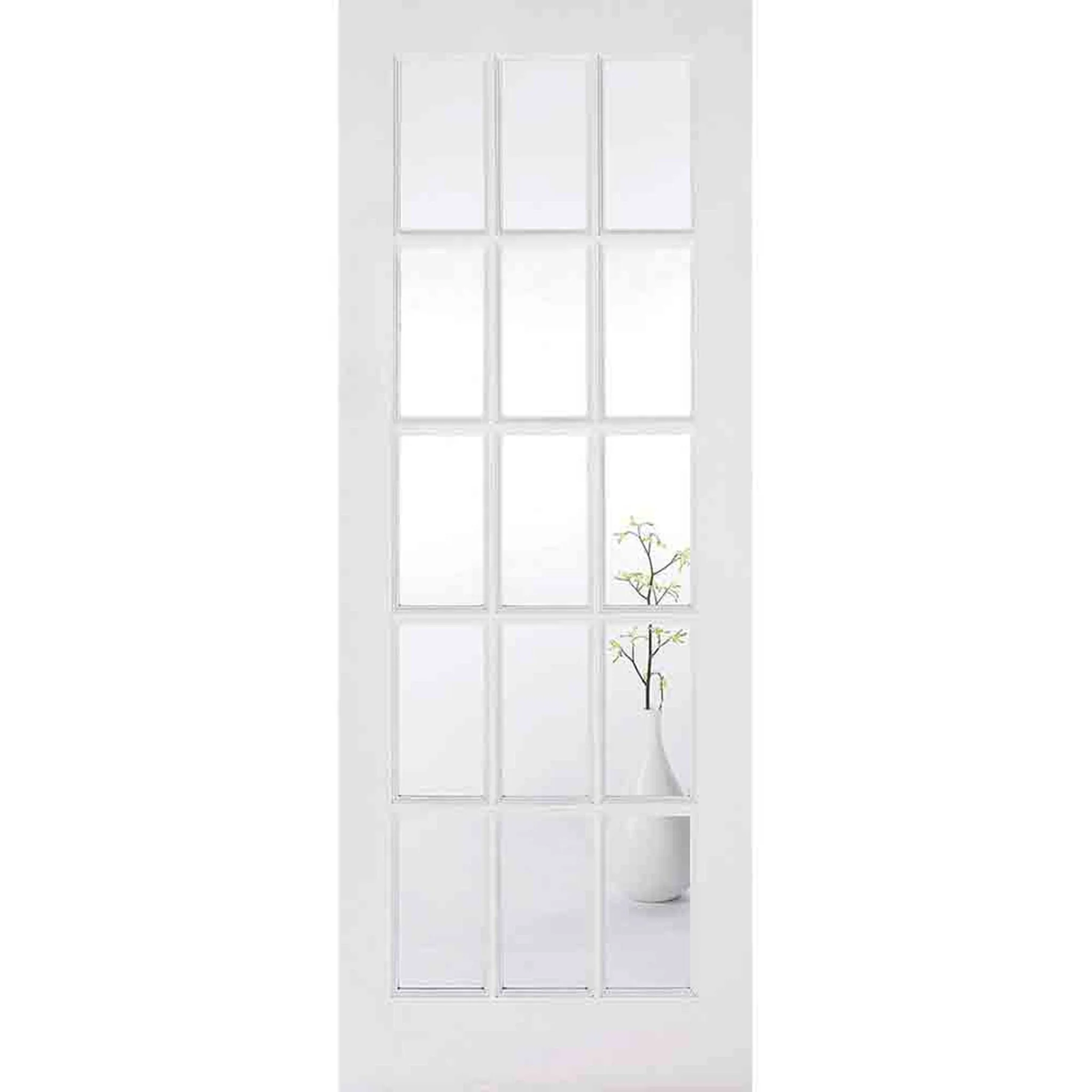 SA Clear Glazed 15L White Primed Internal Door