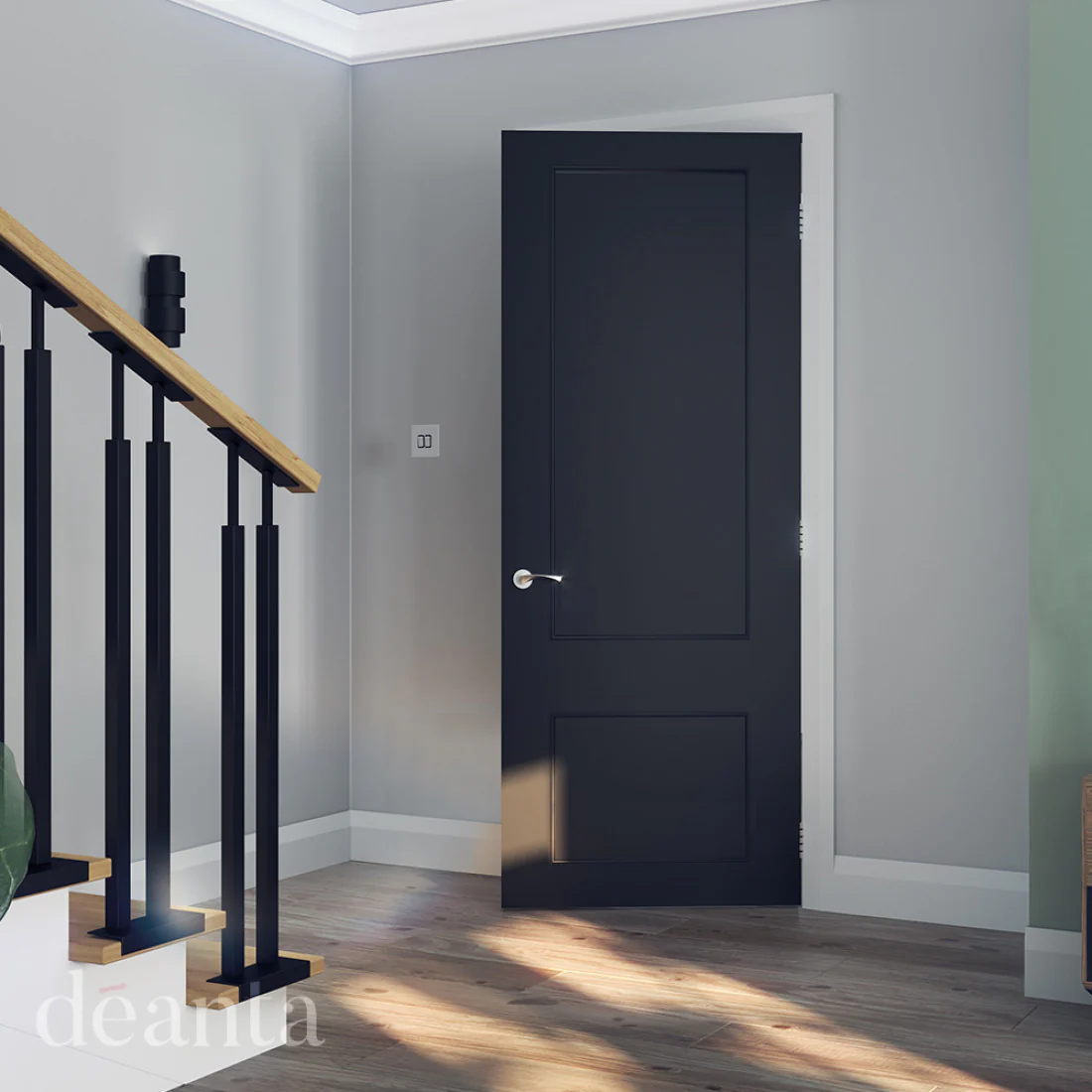 Sandringham Black Finish FD30 Fire Door - Image 3