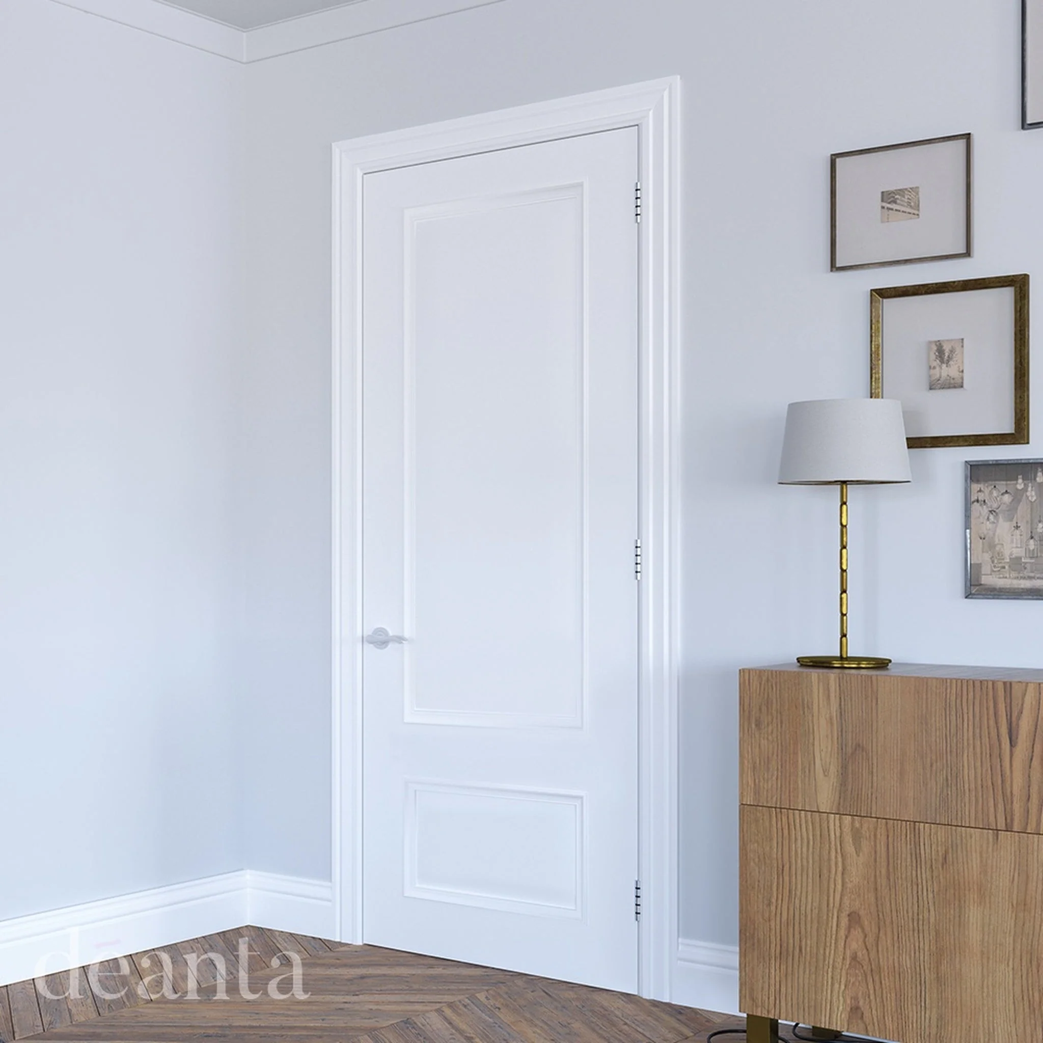 Sandringham White Primed Internal Door - Image 3