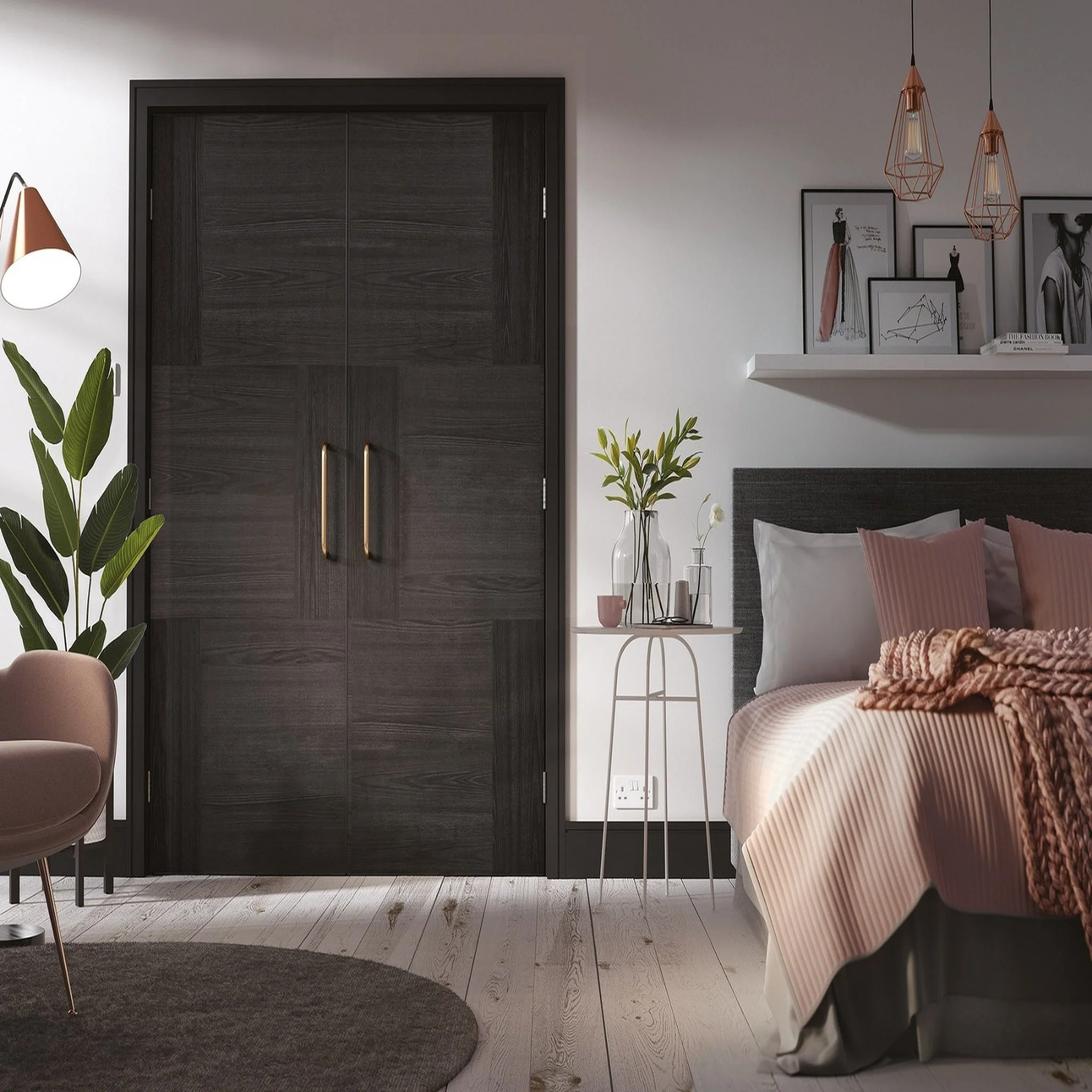 Seis Prefinished Charcoal Black FD30 Internal Fire Door - Image 3