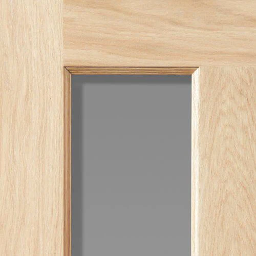 Severn Unfinished Oak Clear Glazed Internal Door - Image 3