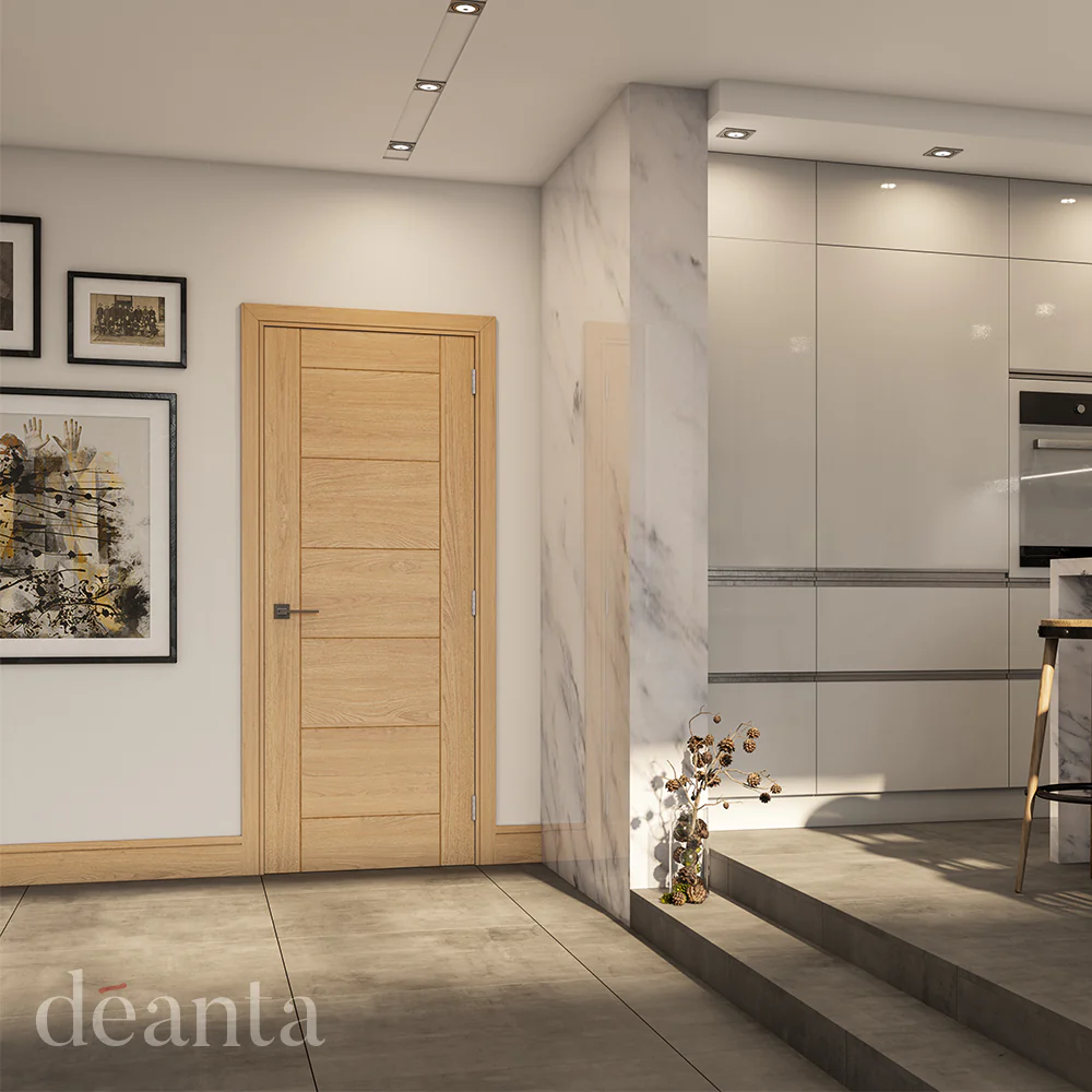 Seville Prefinished Oak Fire Door - Image 3
