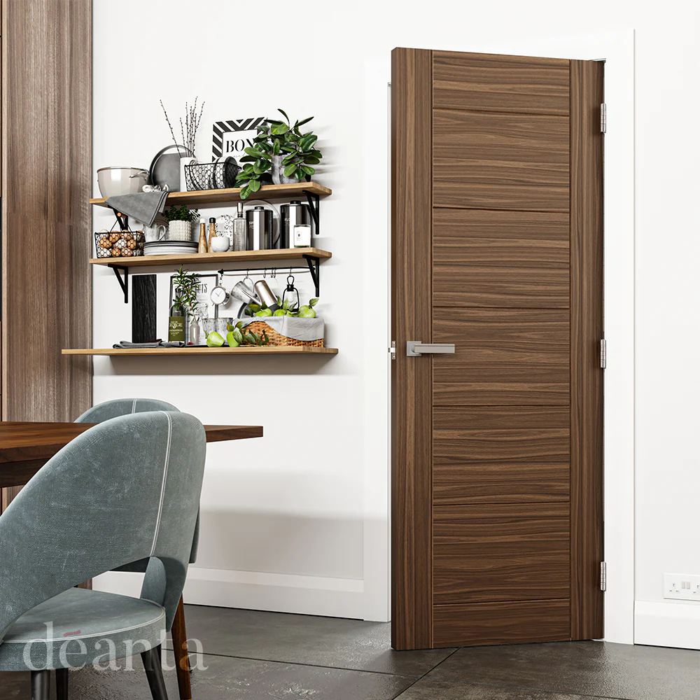 Seville Prefinished Walnut Fire Door - Image 3