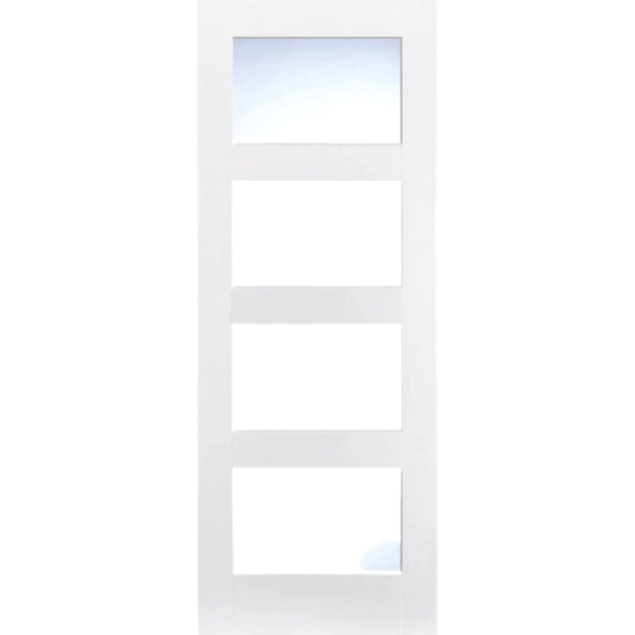 Shaker White Primed 4L Glazed Internal Door