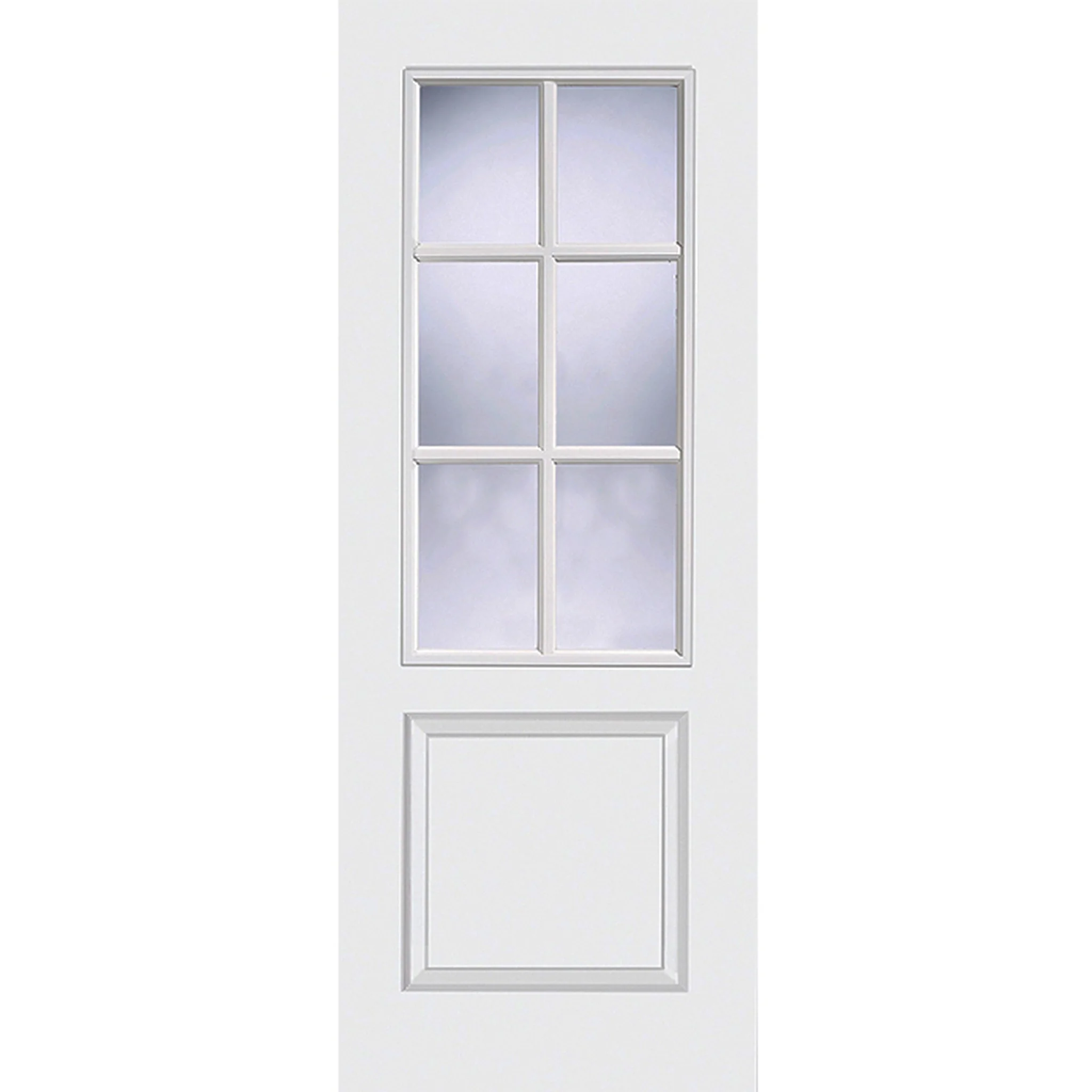 Smooth Berlin Prefinished White Moulded Glazed Internal Door