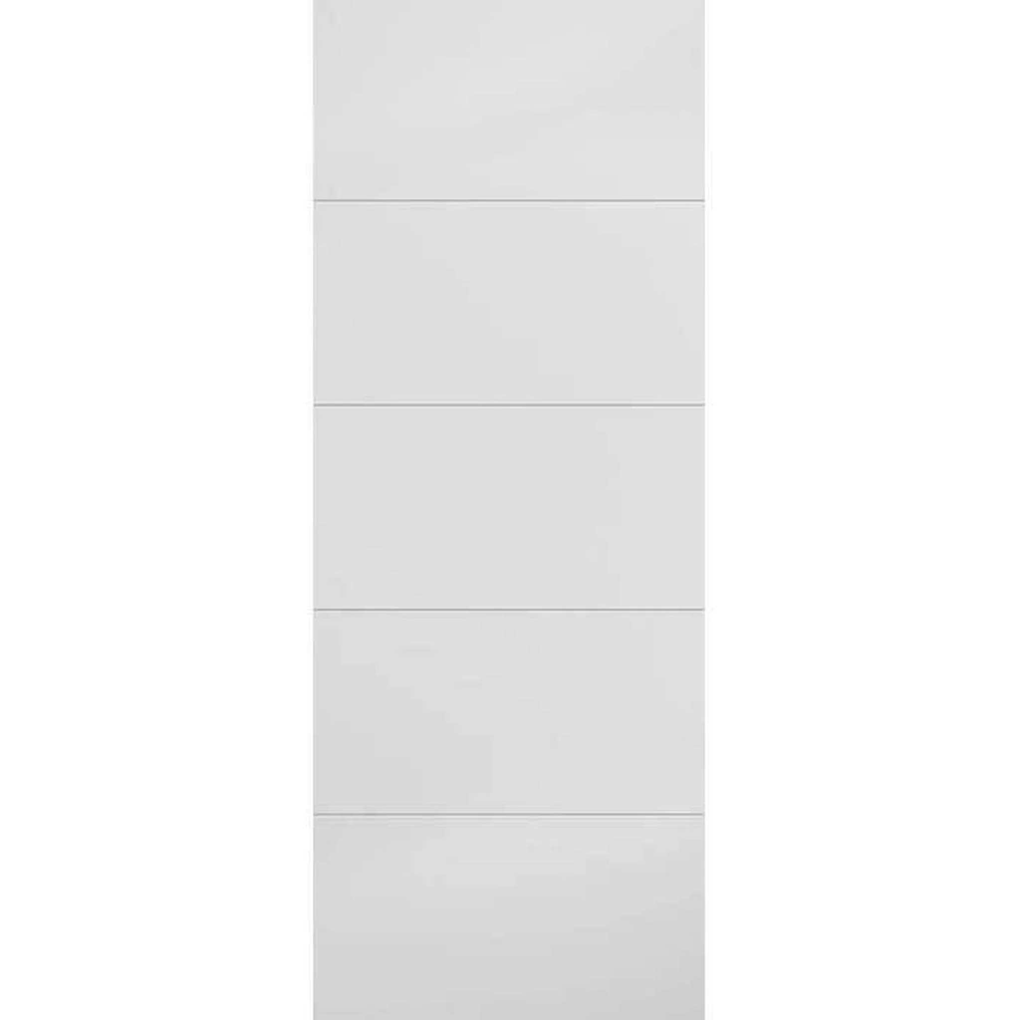 Smooth Four Line White Moulded Internal Door