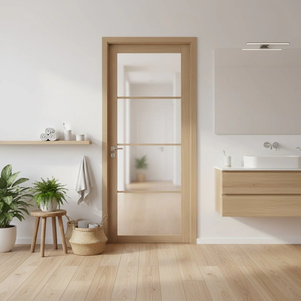 Soho 4L Prefinished Glazed Blonde Oak Door - Image 2
