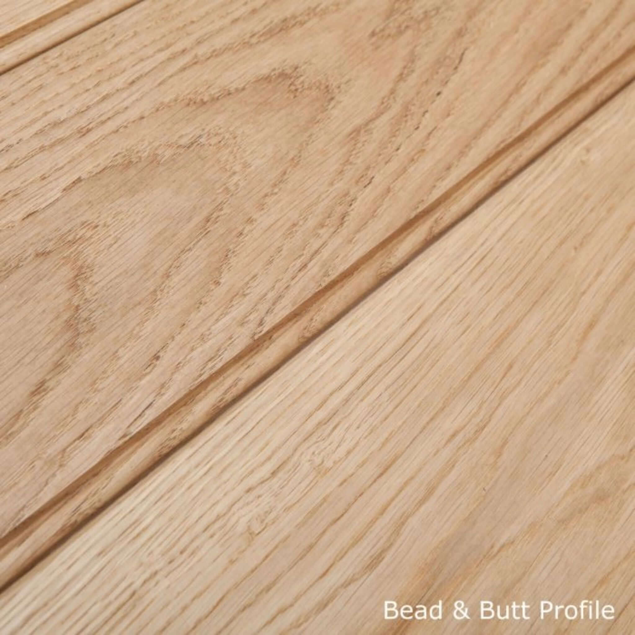 Solid Oak 3 Ledge Glazed Rustic Bead and Butt Cottage Door - Image 3
