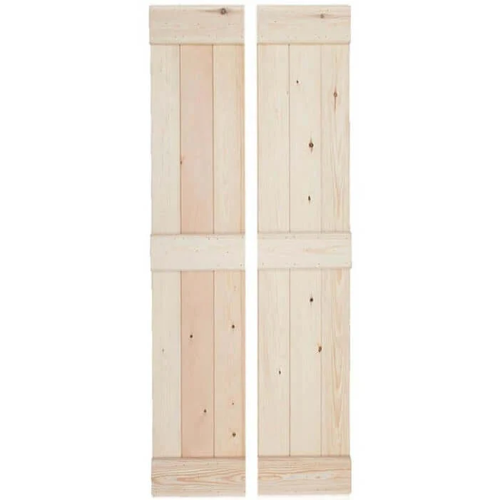 Solid Pine 3 Ledge Bifold Bead & Butt Internal Door