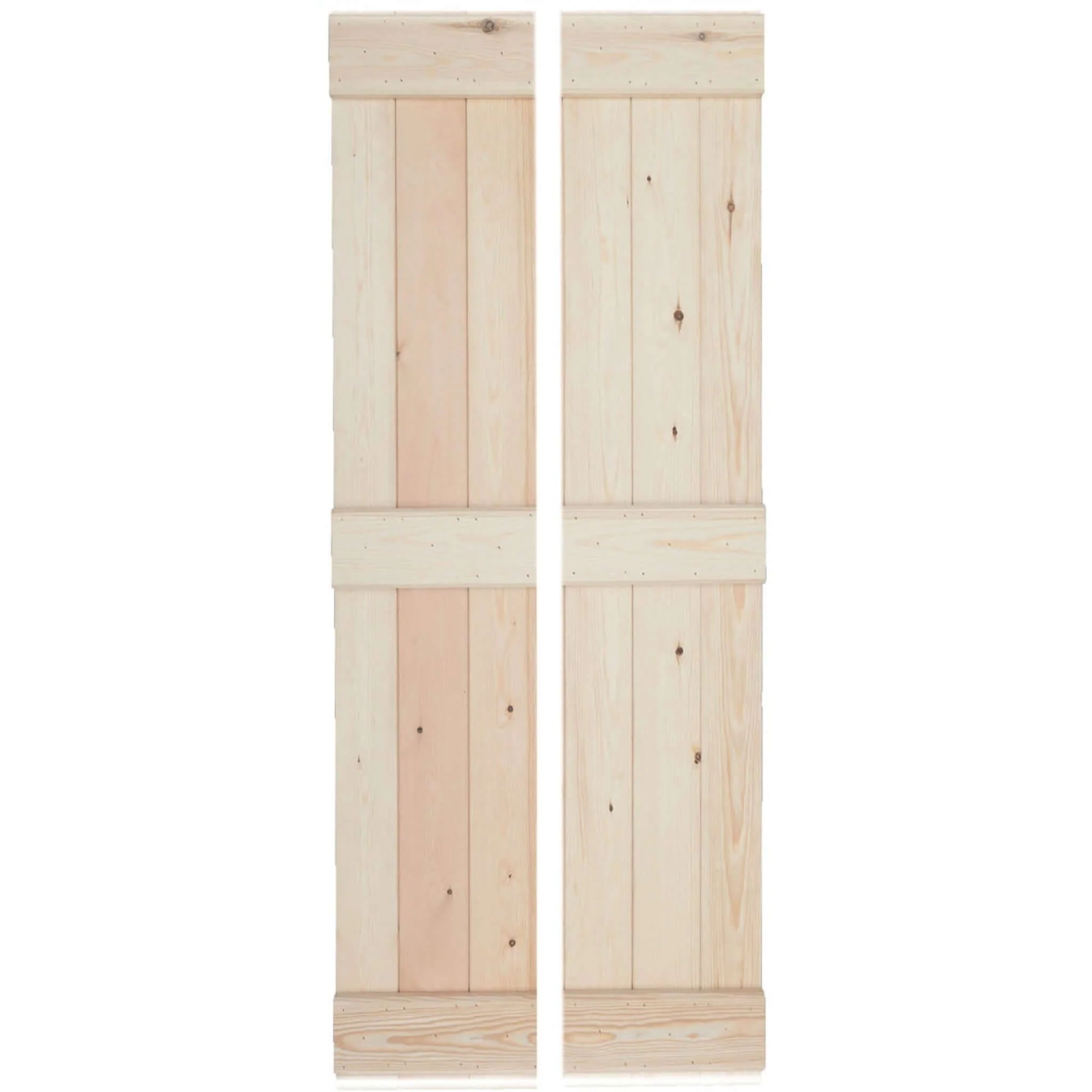 Solid Pine 3 Ledge Bifold V-Groove Internal Door