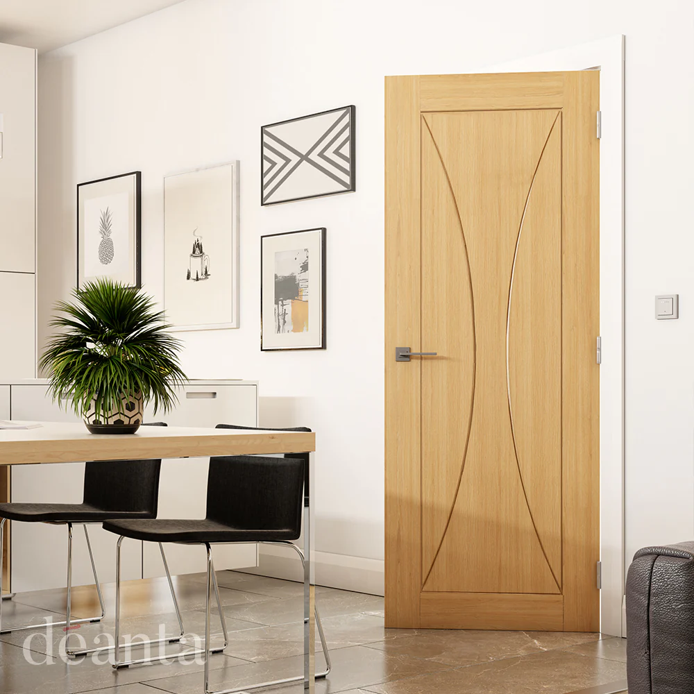 Sorrento Prefinished Oak Fire Door - Image 3