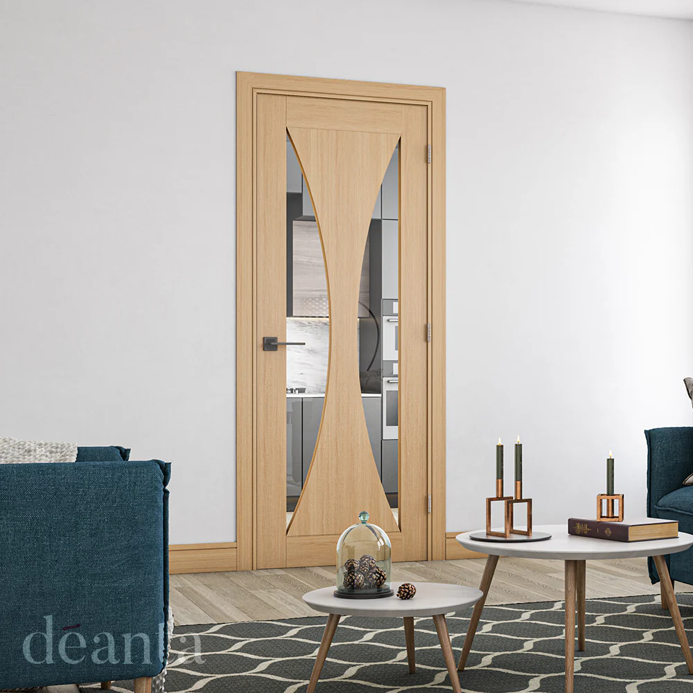 Sorrento Prefinished Oak Glazed Door - Image 3