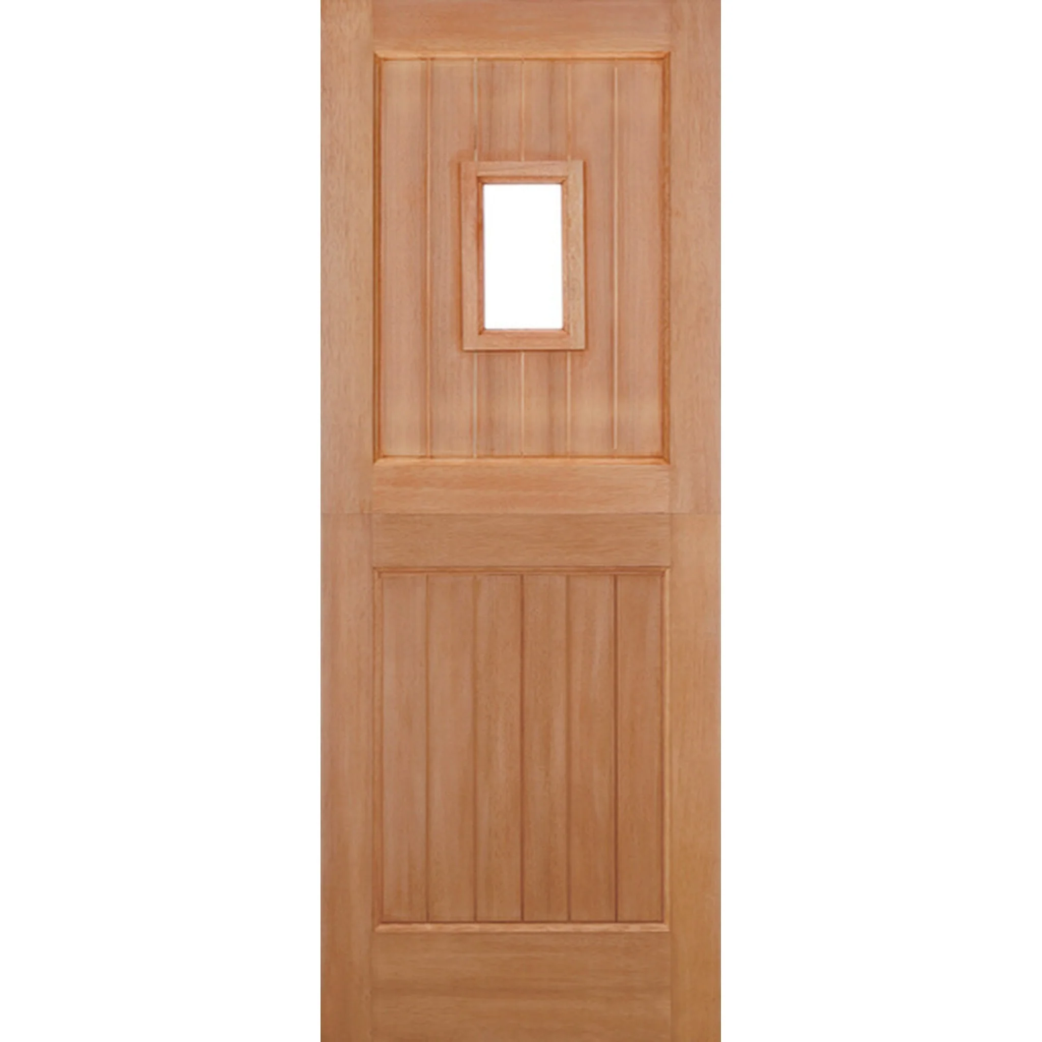 Stable Straight Top Unglazed 1L Hardwood External Door