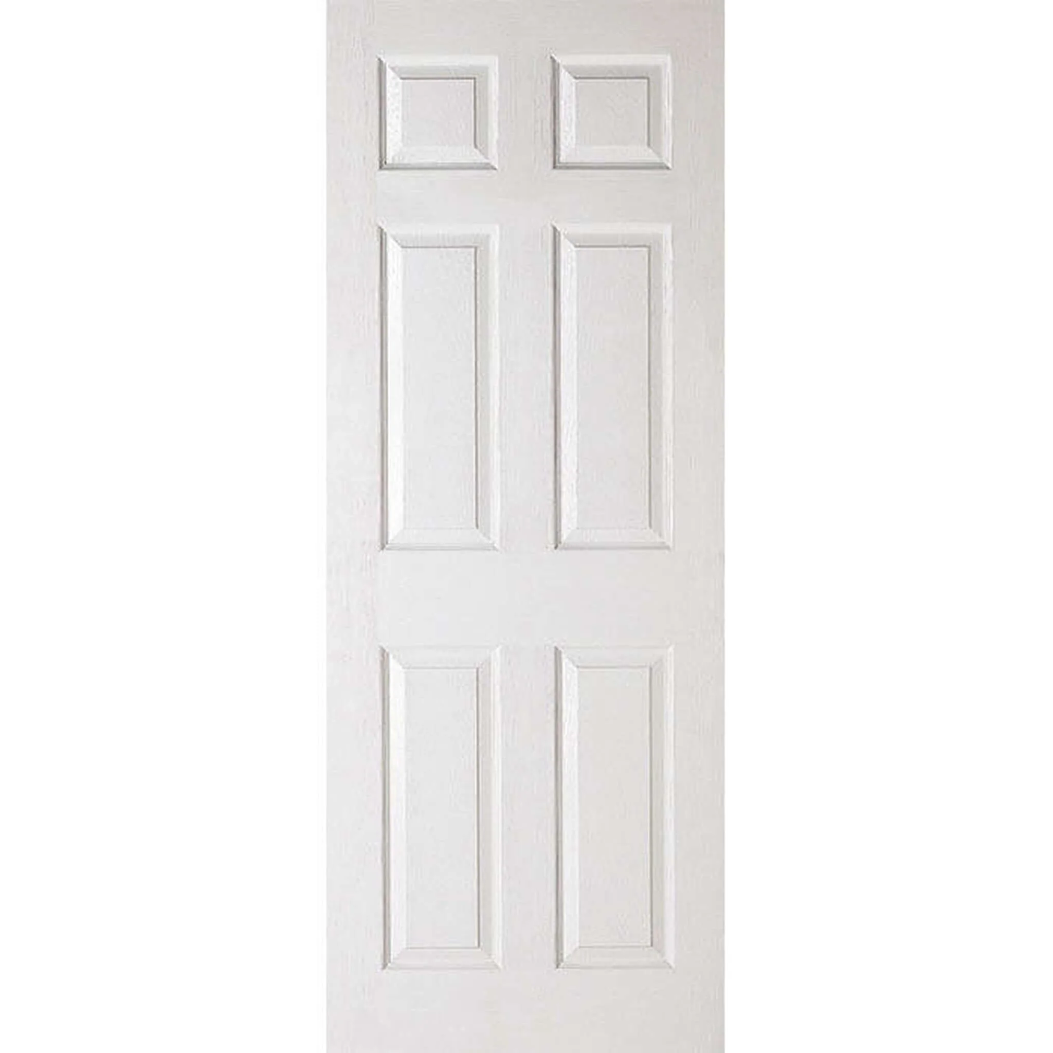 Textured 6 Panel White Moulded Internal Door