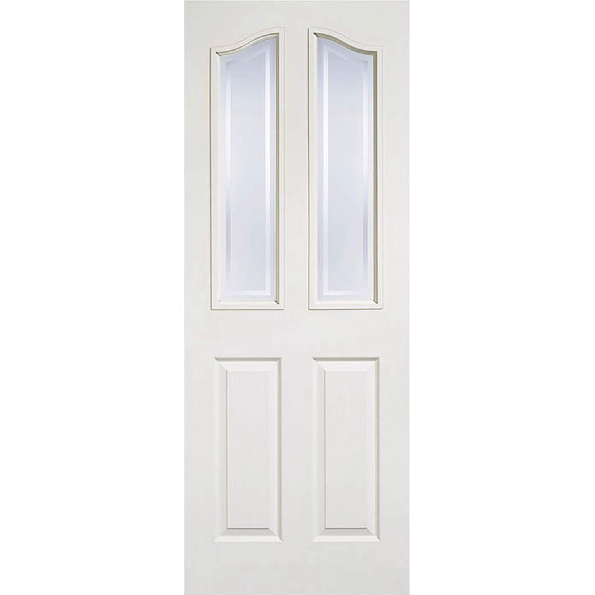 Textured Mayfair White Moulded Glazed Internal Door