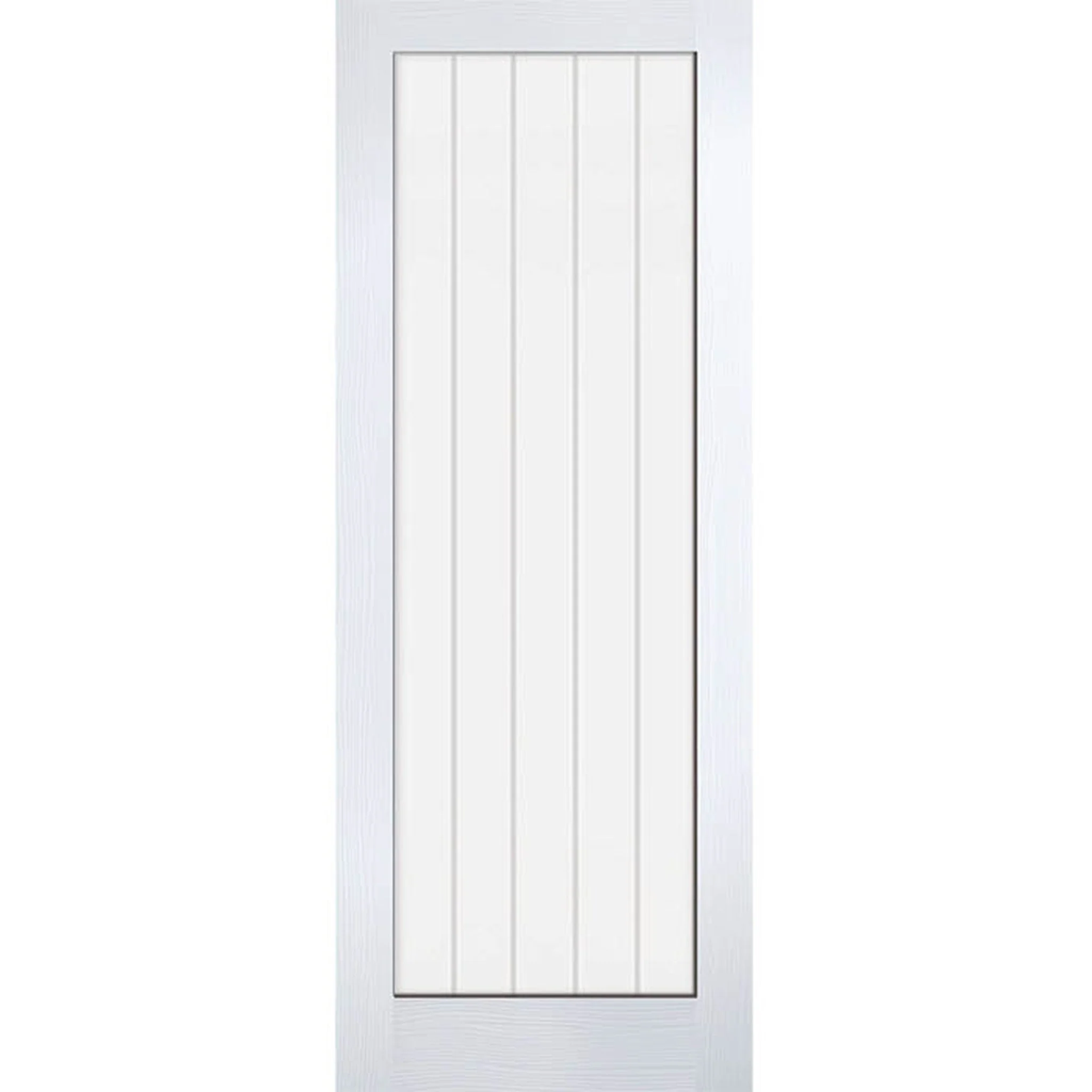 Textured Vertical 1 Light White Moulded Internal Door