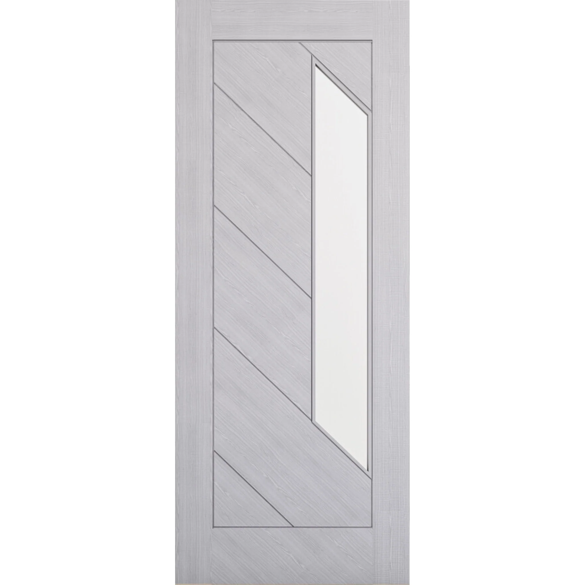 Torino Glazed Prefinished Light Grey Ash Fire Door