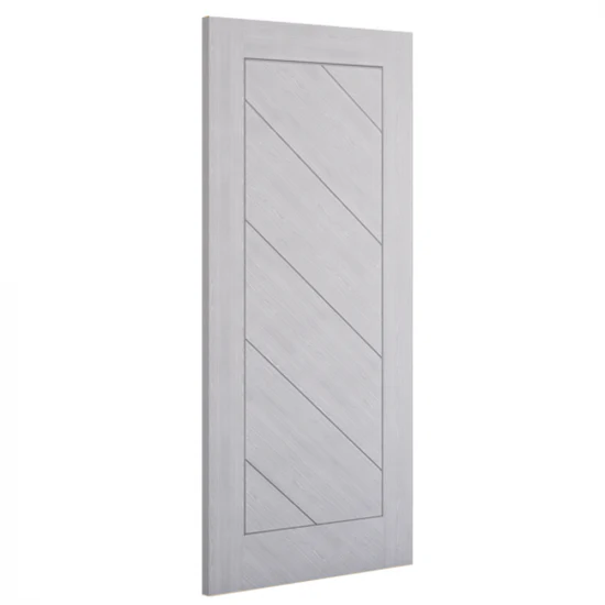 Torino Prefinished Light Grey Ash Fire Door - Image 2