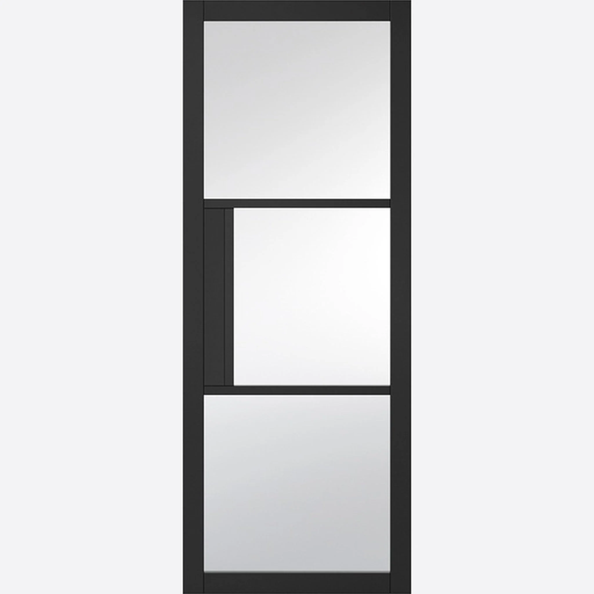 Tribeca Clear Glazed Black Primed Internal Door