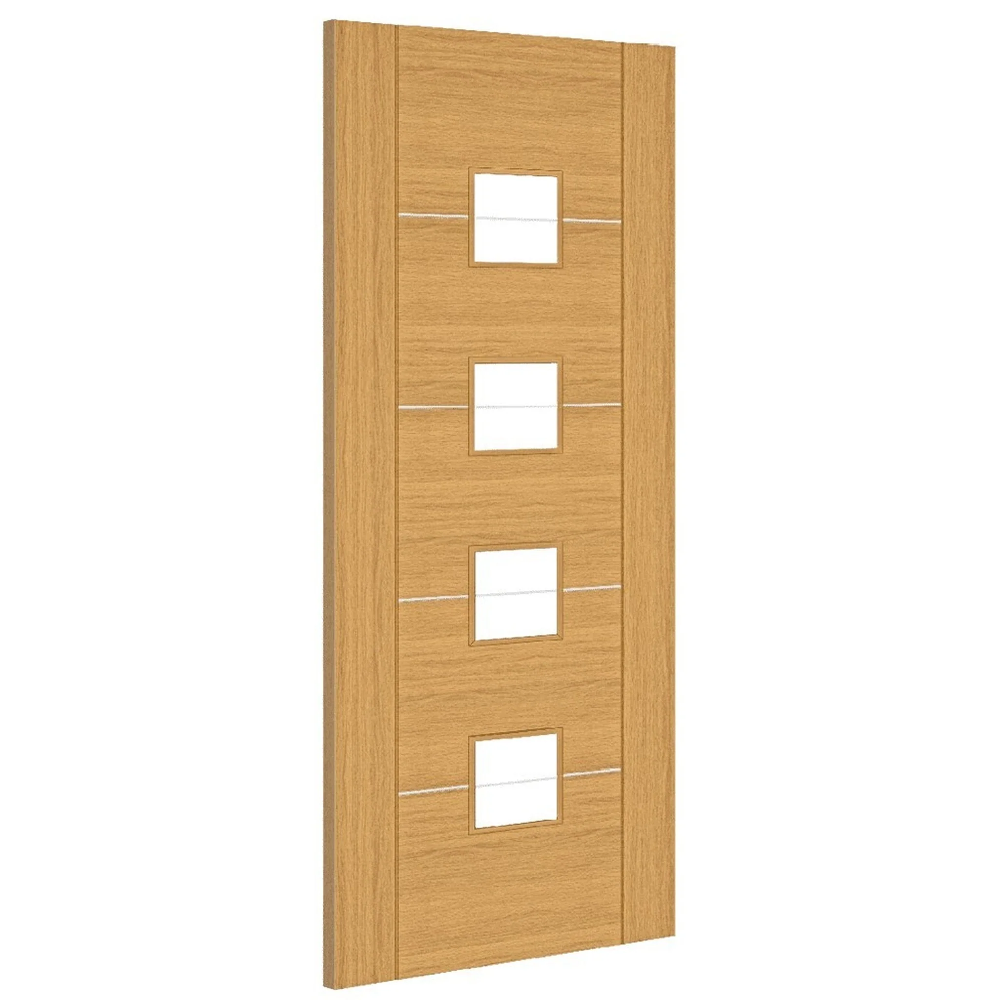 Valencia Prefinished Oak Glazed Internal Door - Image 2