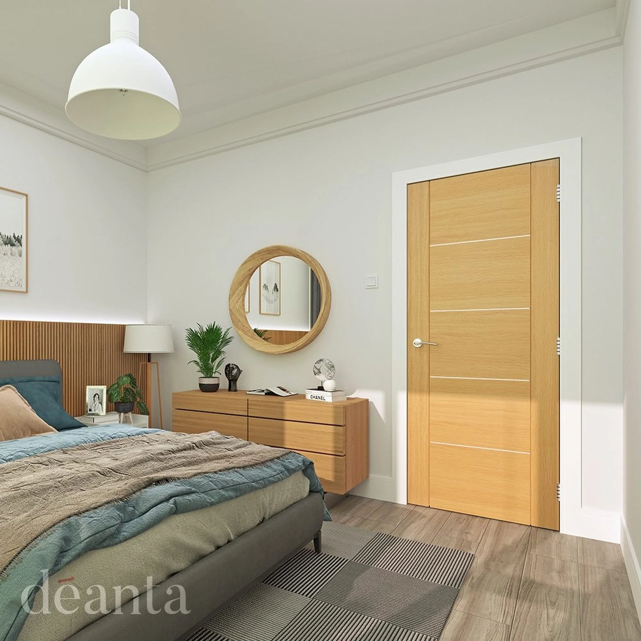 Valencia Prefinished Oak Internal Door - Image 3