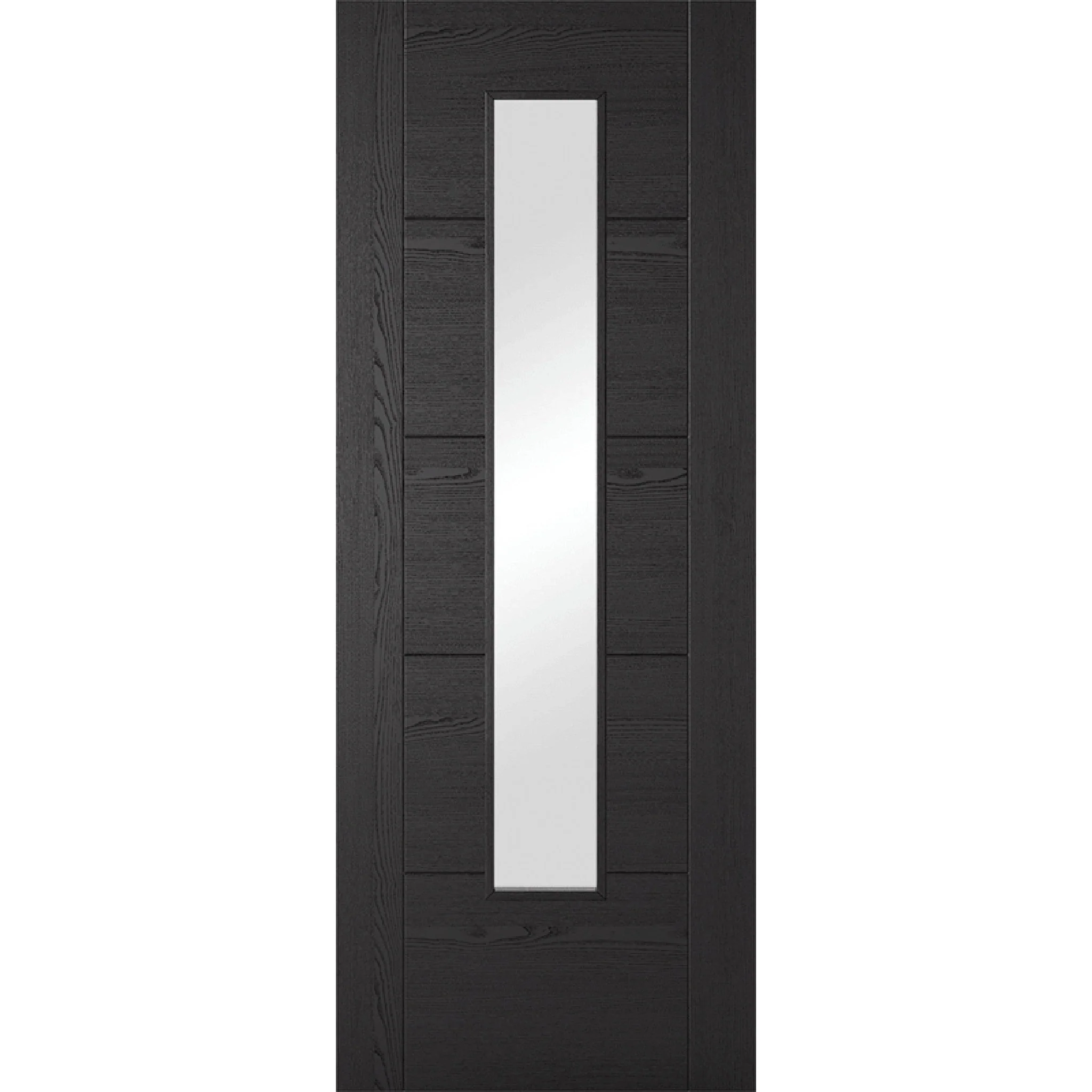 Vancouver 1L Pre-finished Glazed Charcoal Black Door