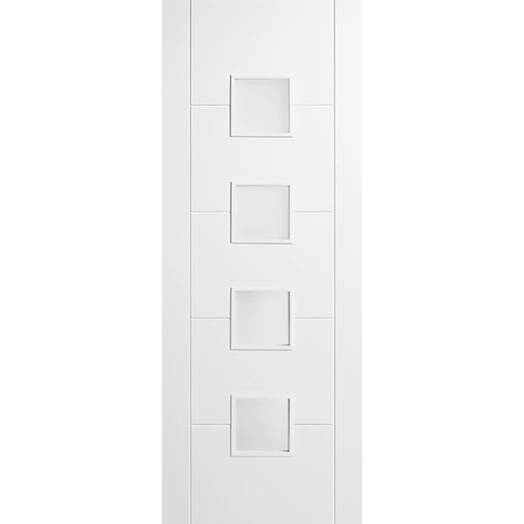 Vancouver 4L Frosted Glazed White Primed Internal Door