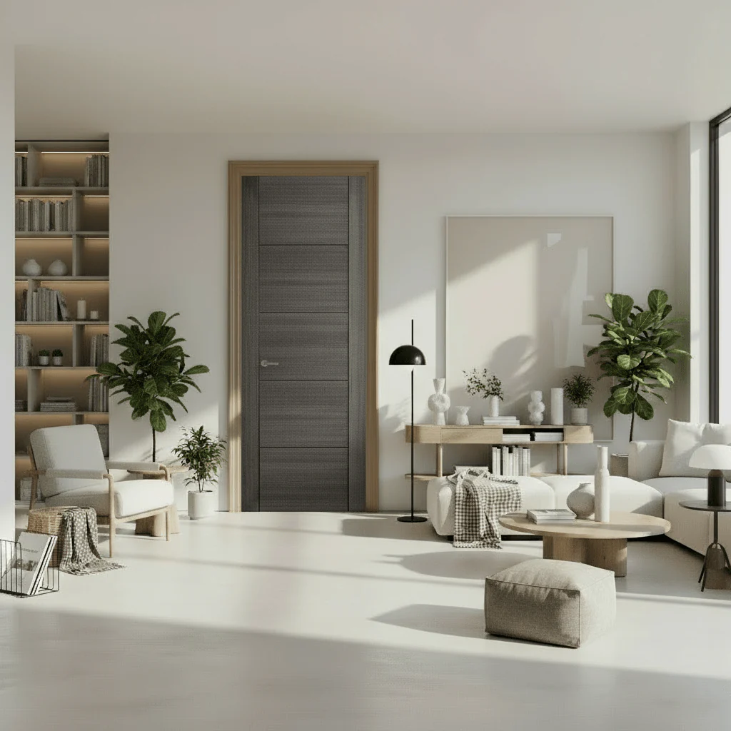 Vancouver Solid Ash Grey Internal Door - Image 2