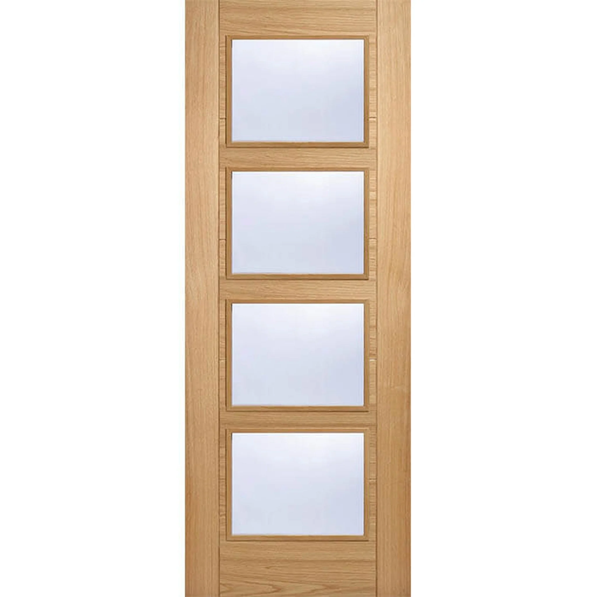 Vancouver Prefinished Oak 4L Glazed FD30 Fire Door