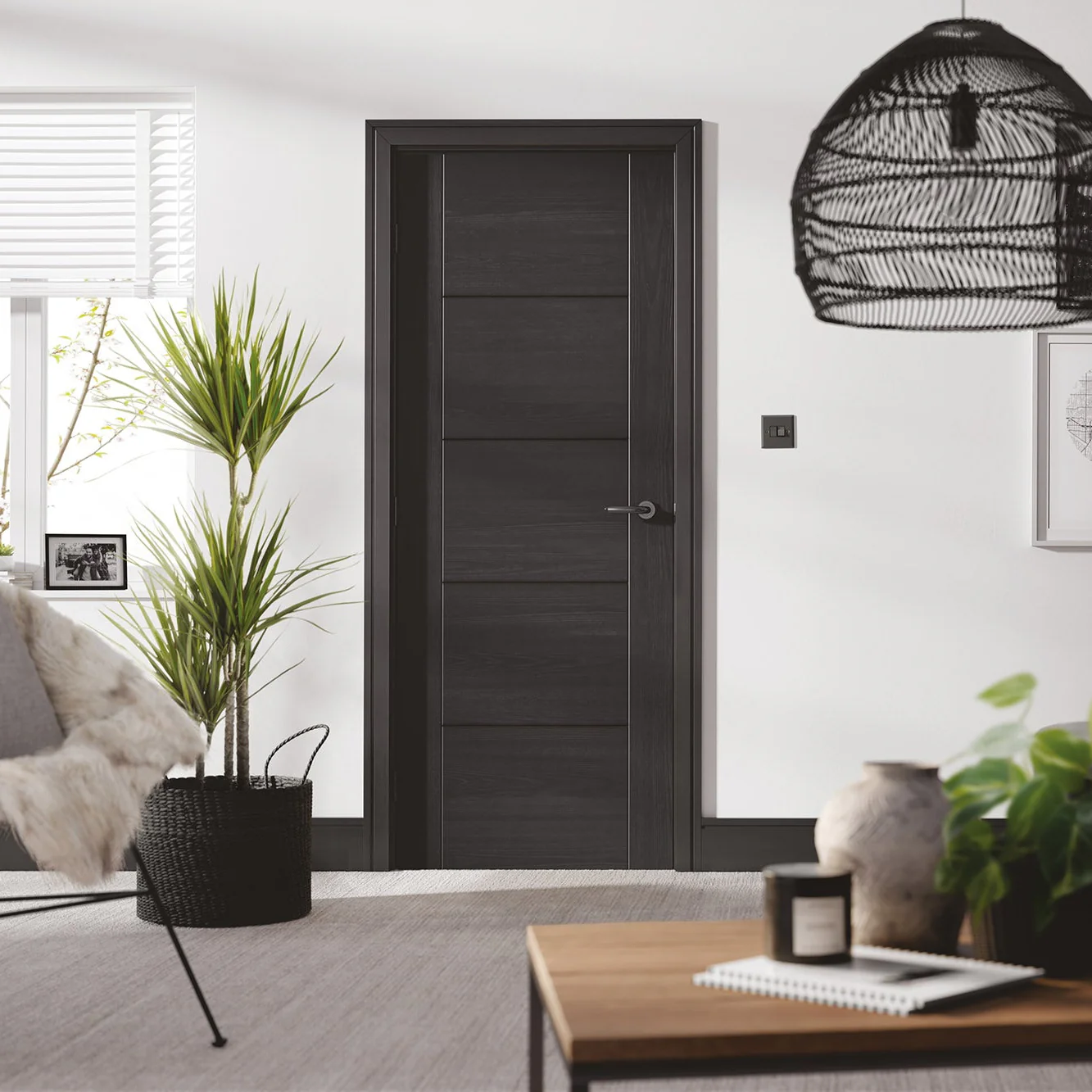 Vancouver Prefinished Smoked Oak Internal Door - Image 2
