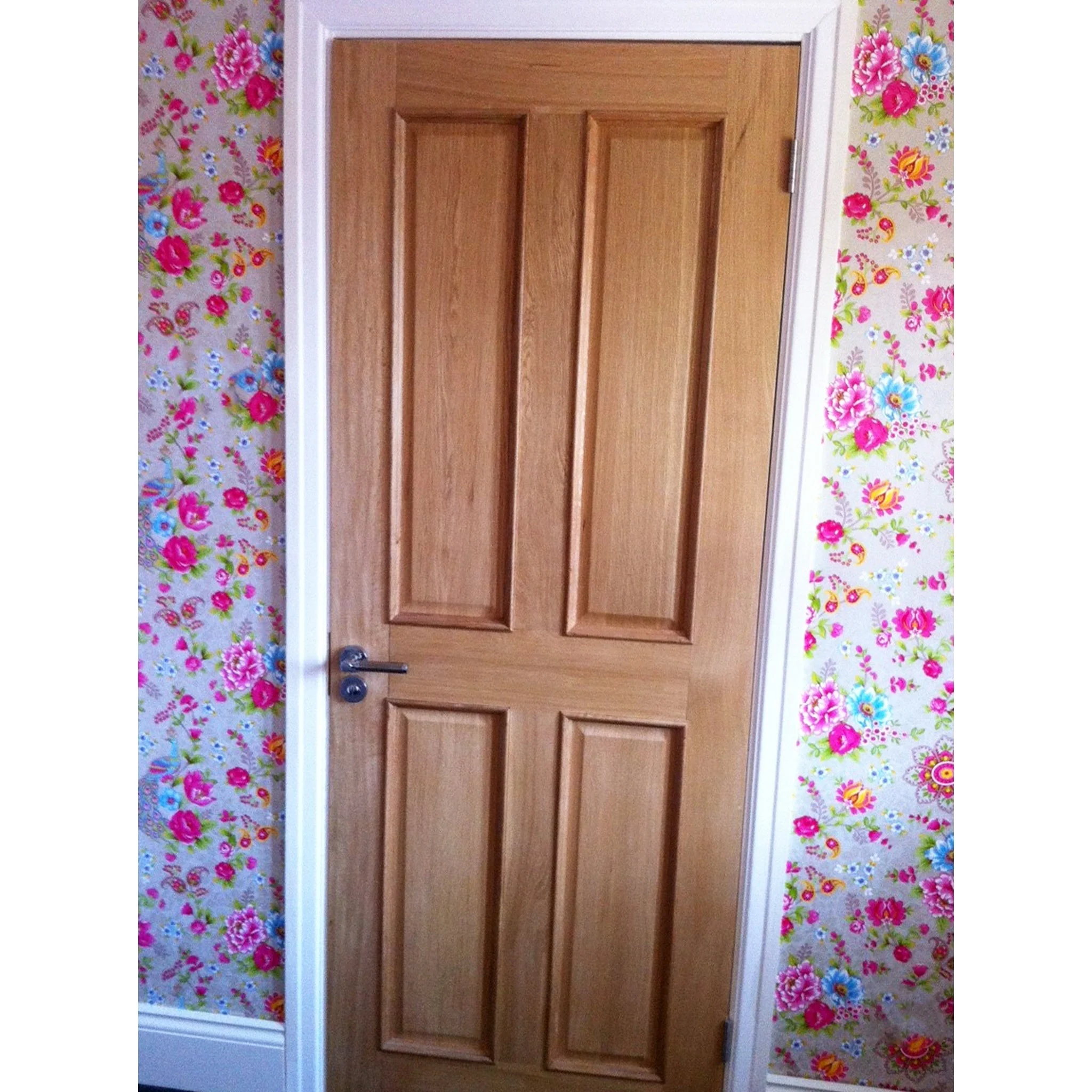 Victorian 4 Panel Raised Moulding Oak Door - Image 3