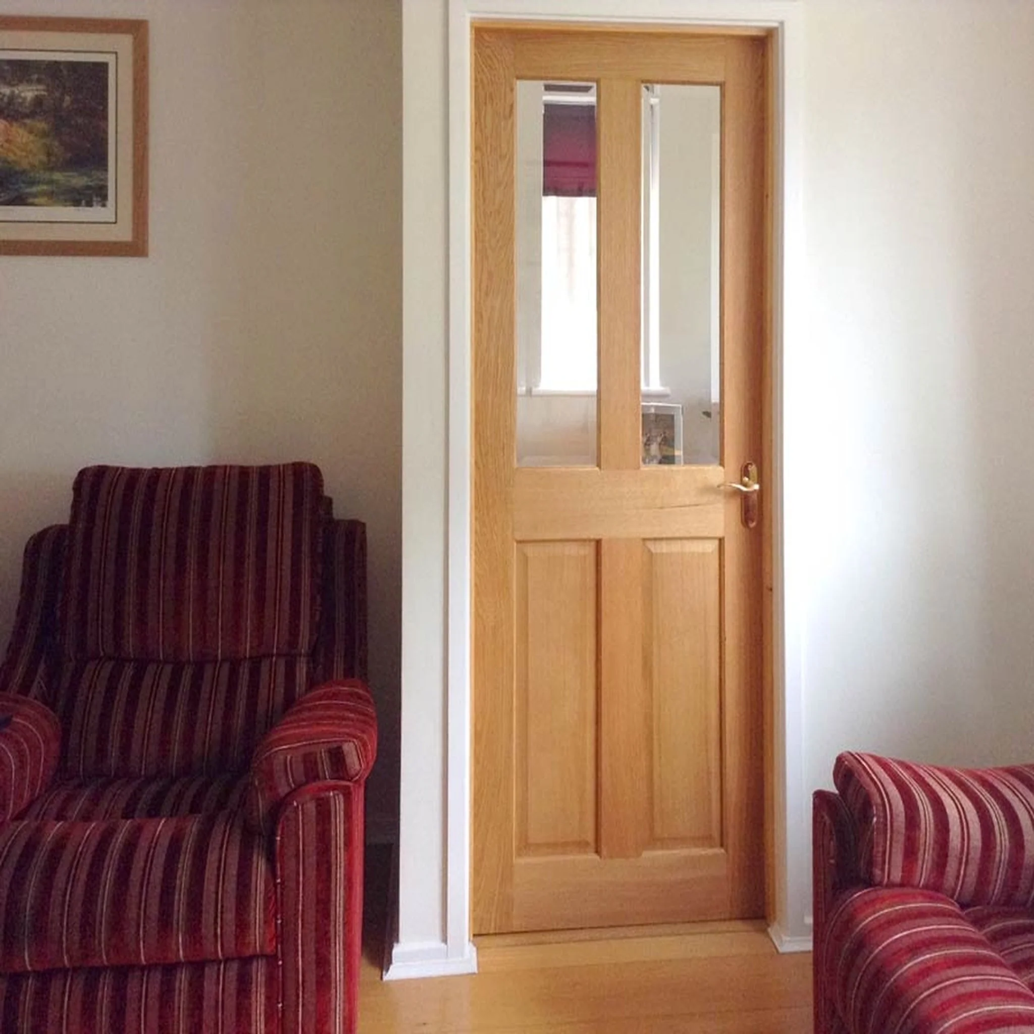 Victorian 4 Panel Richmond Glazed Oak Door - Image 2