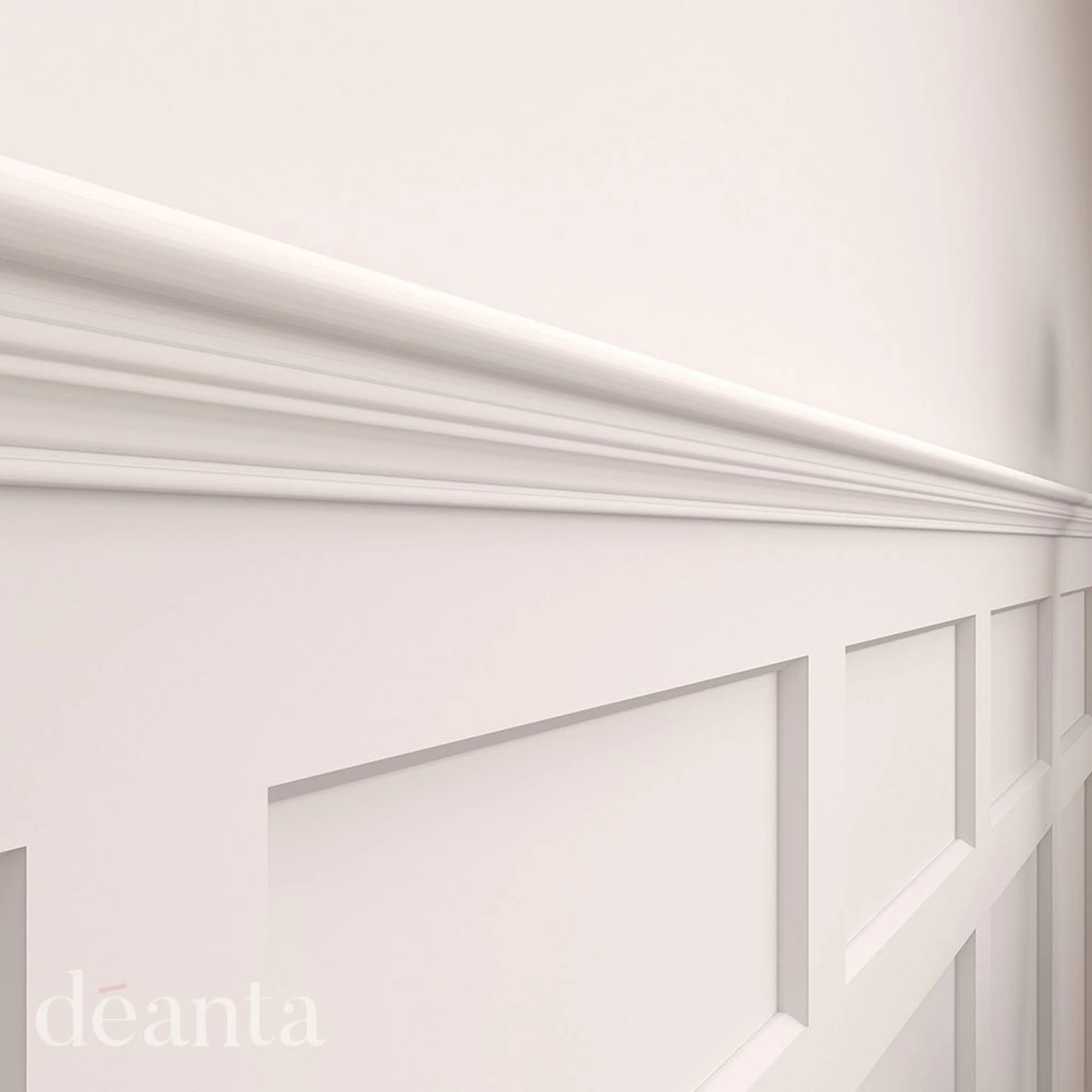 White Primed Hampton Wall Panelling